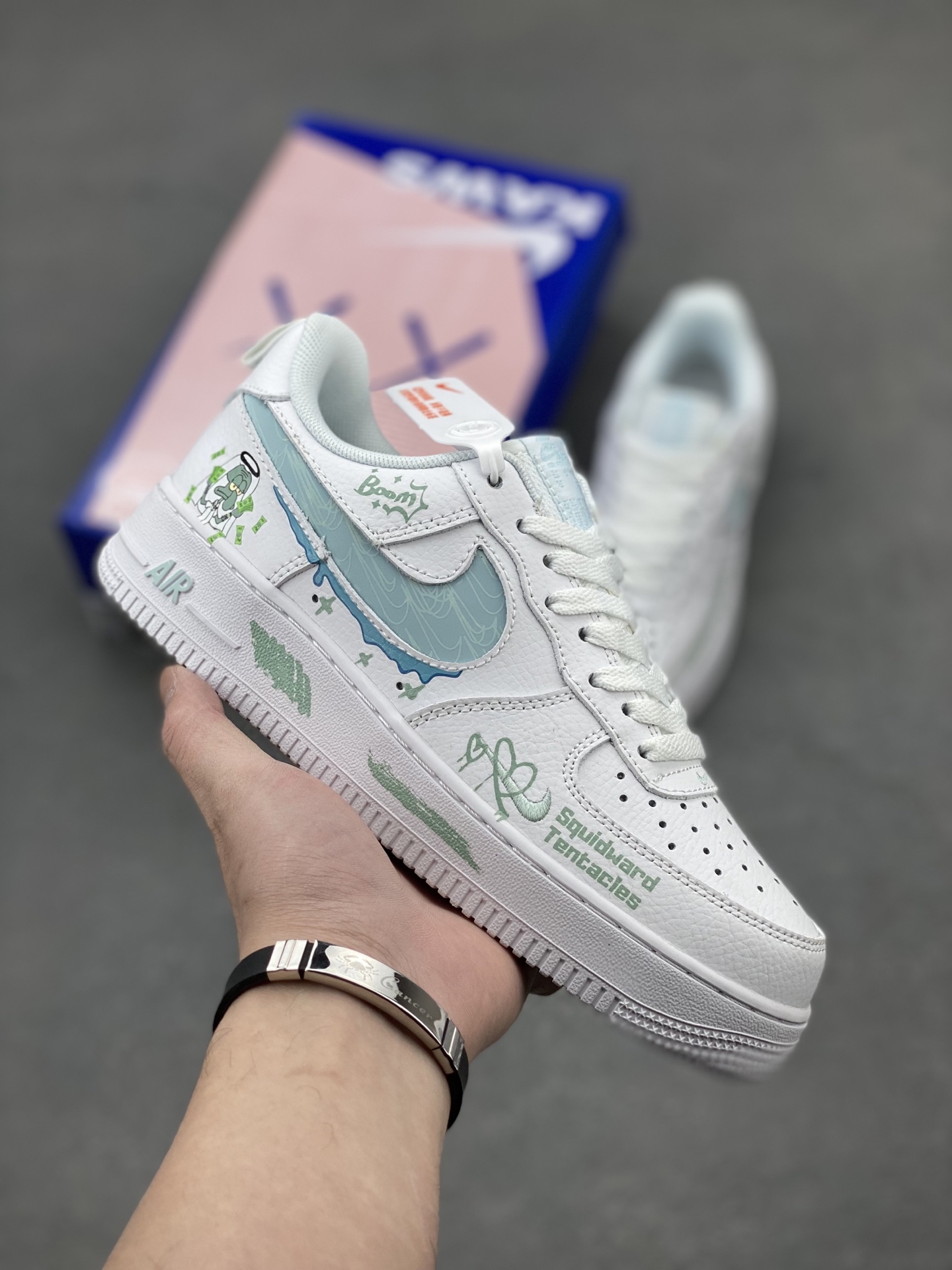 Nike Air Force 1 Low 'Squidward Tentacles' Custom Sneakers 2 i1742330062063 3653 0 0