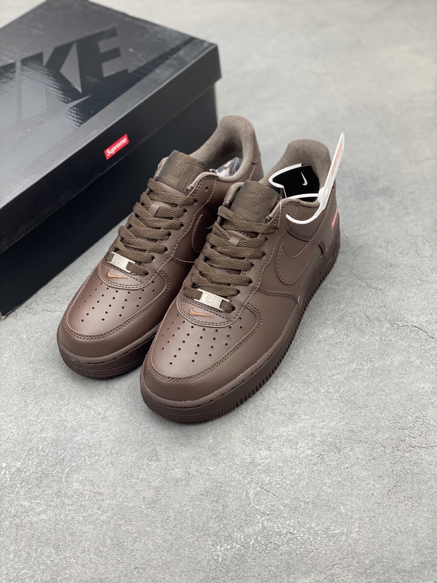 Nike Air Force 1 Low Supreme CU9225-200 - Chocolate, All Size Available 9 i1742331669697 2660 0 7