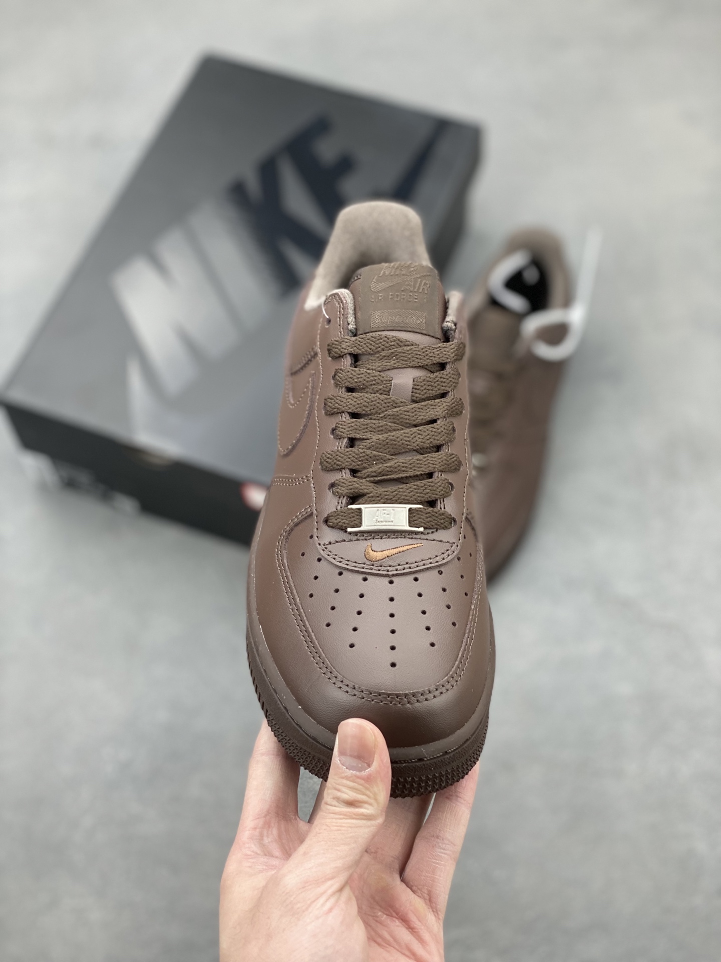 Nike Air Force 1 Low Supreme CU9225-200 - Chocolate, All Size Available 3 i1742331672661 5992 0 1