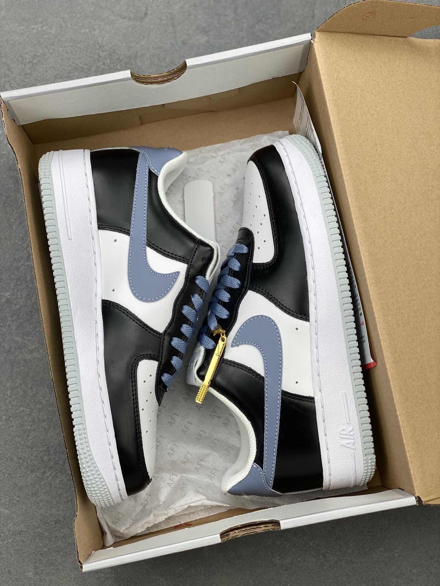 Nike Air Force 1 Low Black White Blue Casual Sneakers FD9065-100 10 i1742331829333 3376 0 8