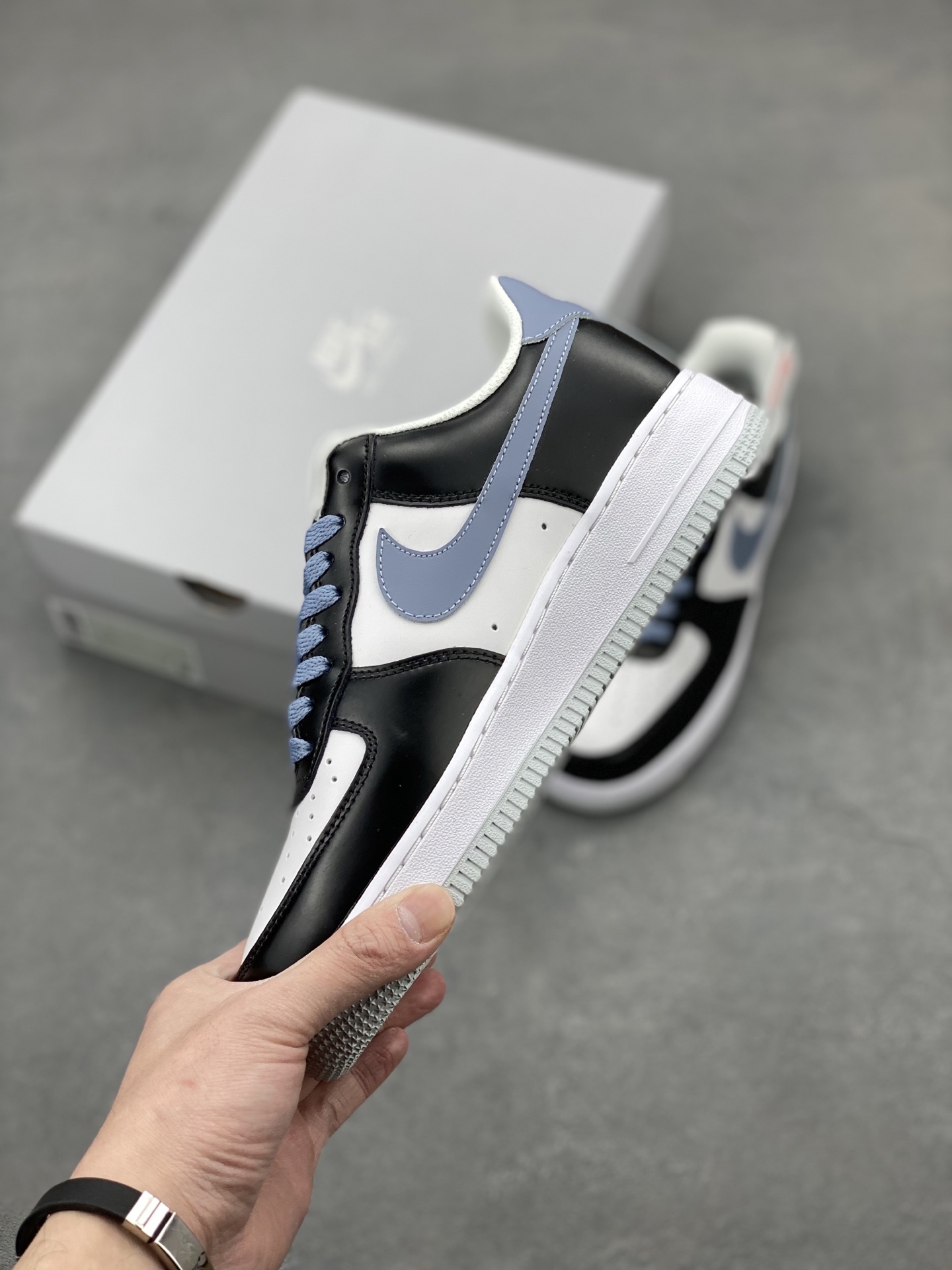 Nike Air Force 1 Low Black White Blue Casual Sneakers FD9065-100 4 i1742331832087 5535 0 2