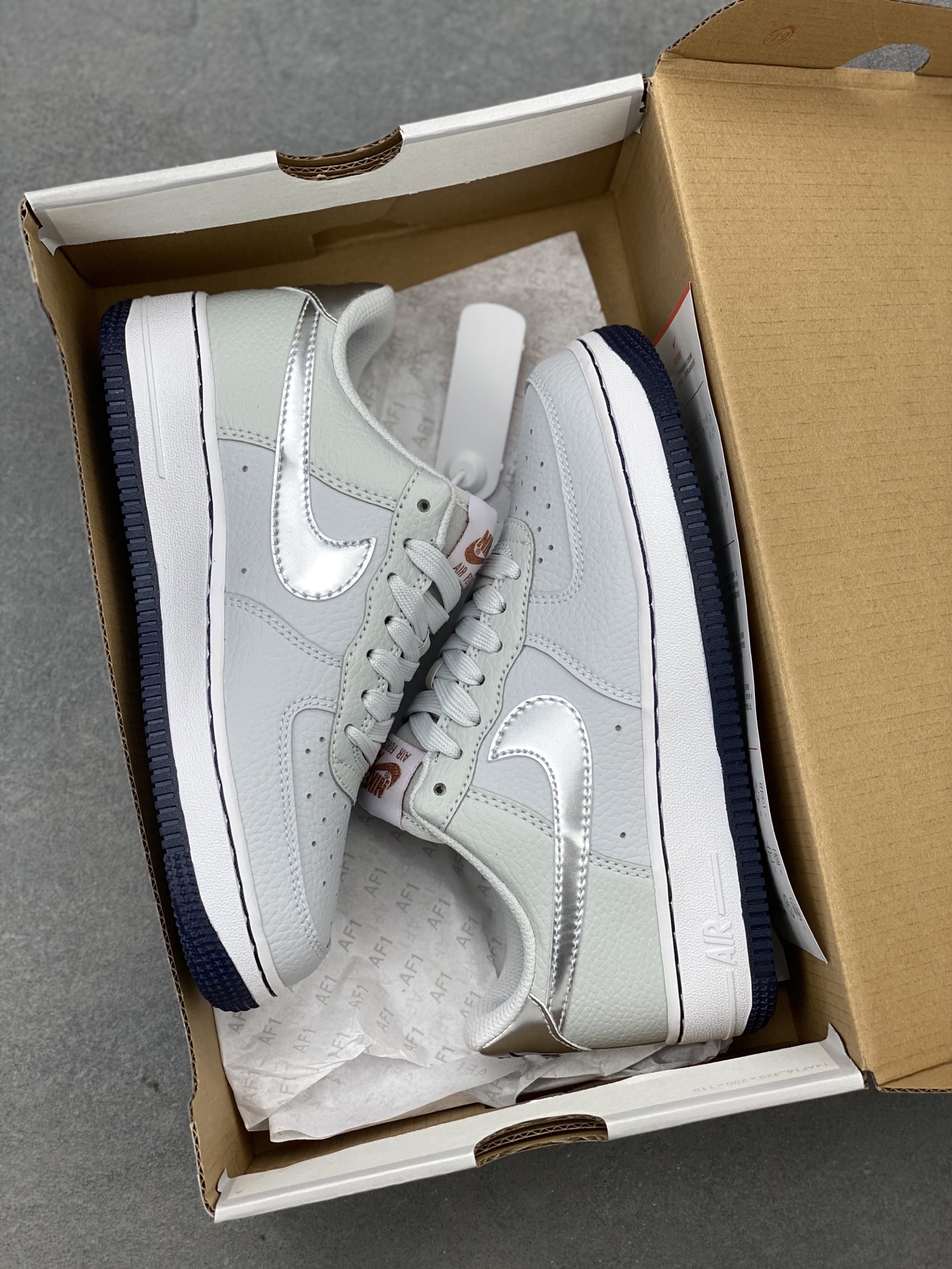 Nike Air Force 1 Low Light Silver/Grey Leather Sneaker CT3839-004 10 i1742331988949 7973 0 8