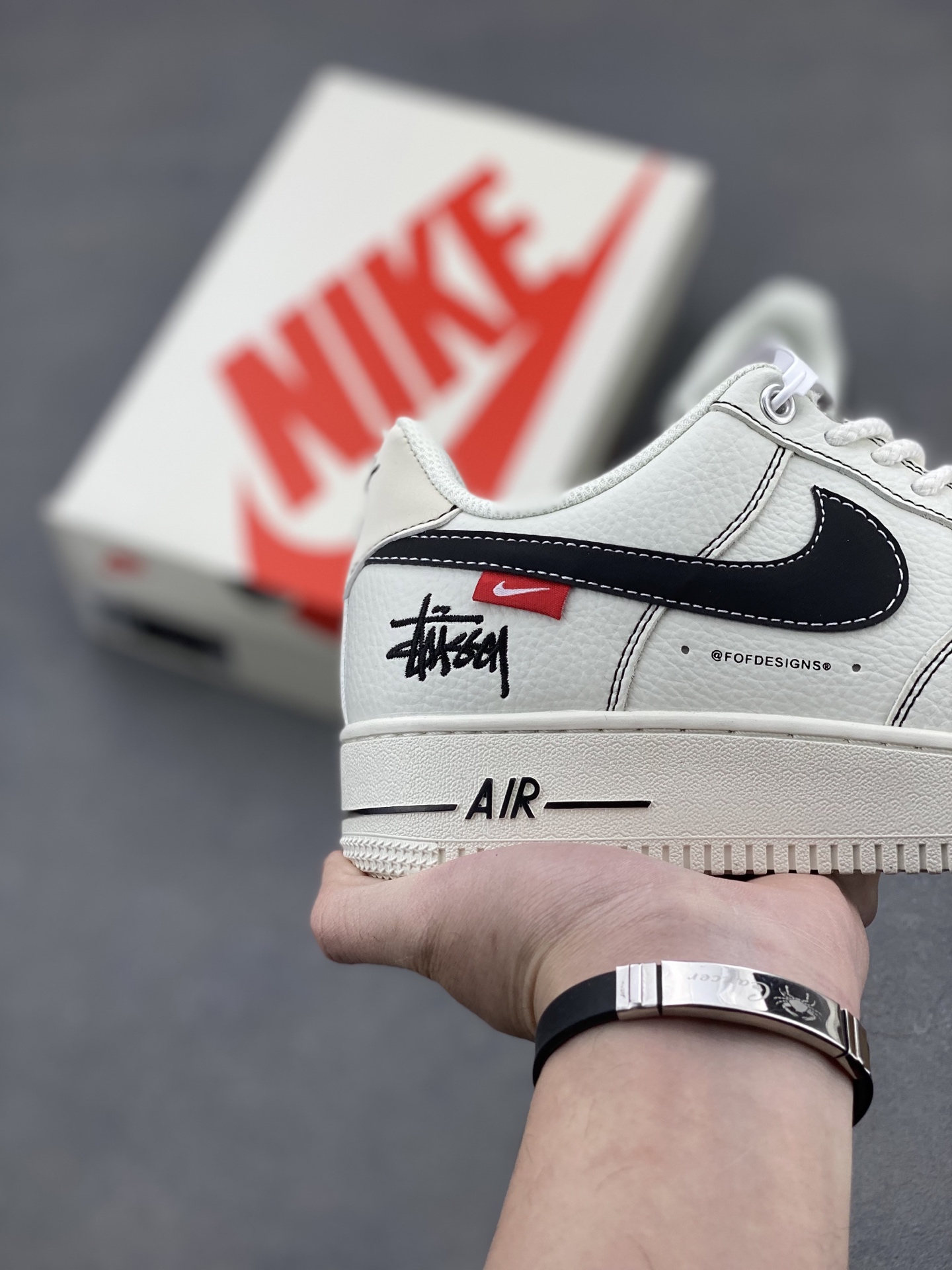 Nike Air Force 1 '07 Low Stussy Collab Sneakers - White/Black 6 i1742400472920 2397 0 4