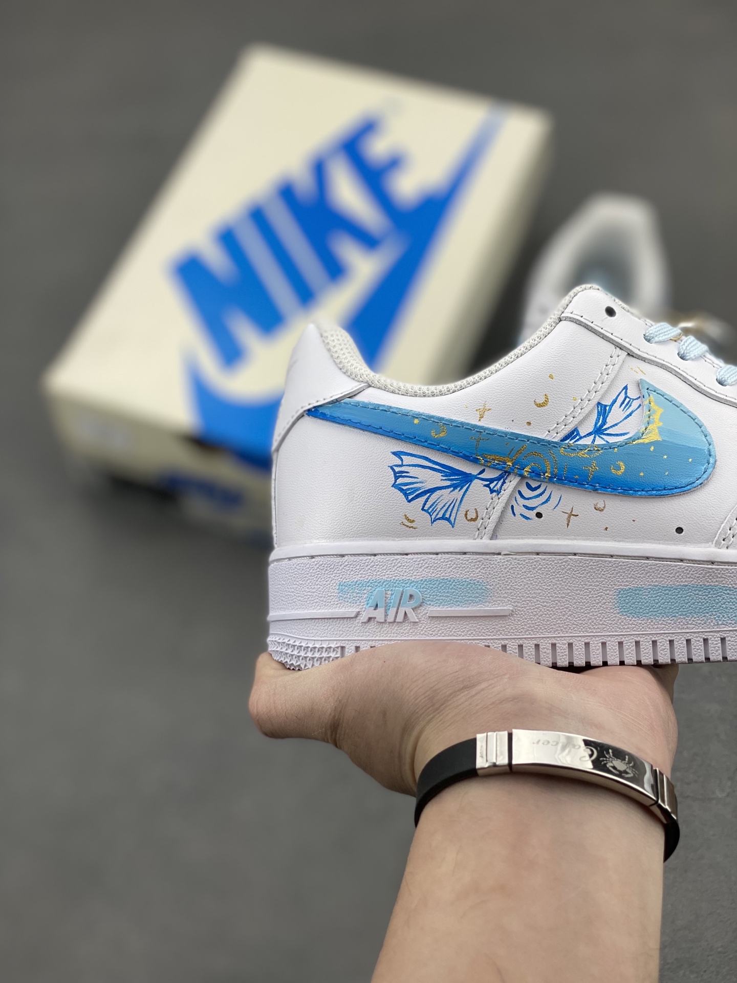 Nike Air Force 1 '07 Low White/Blue Custom Sneakers Limited Edition - Size 36-45 6 i1742400524571 5199 0 4