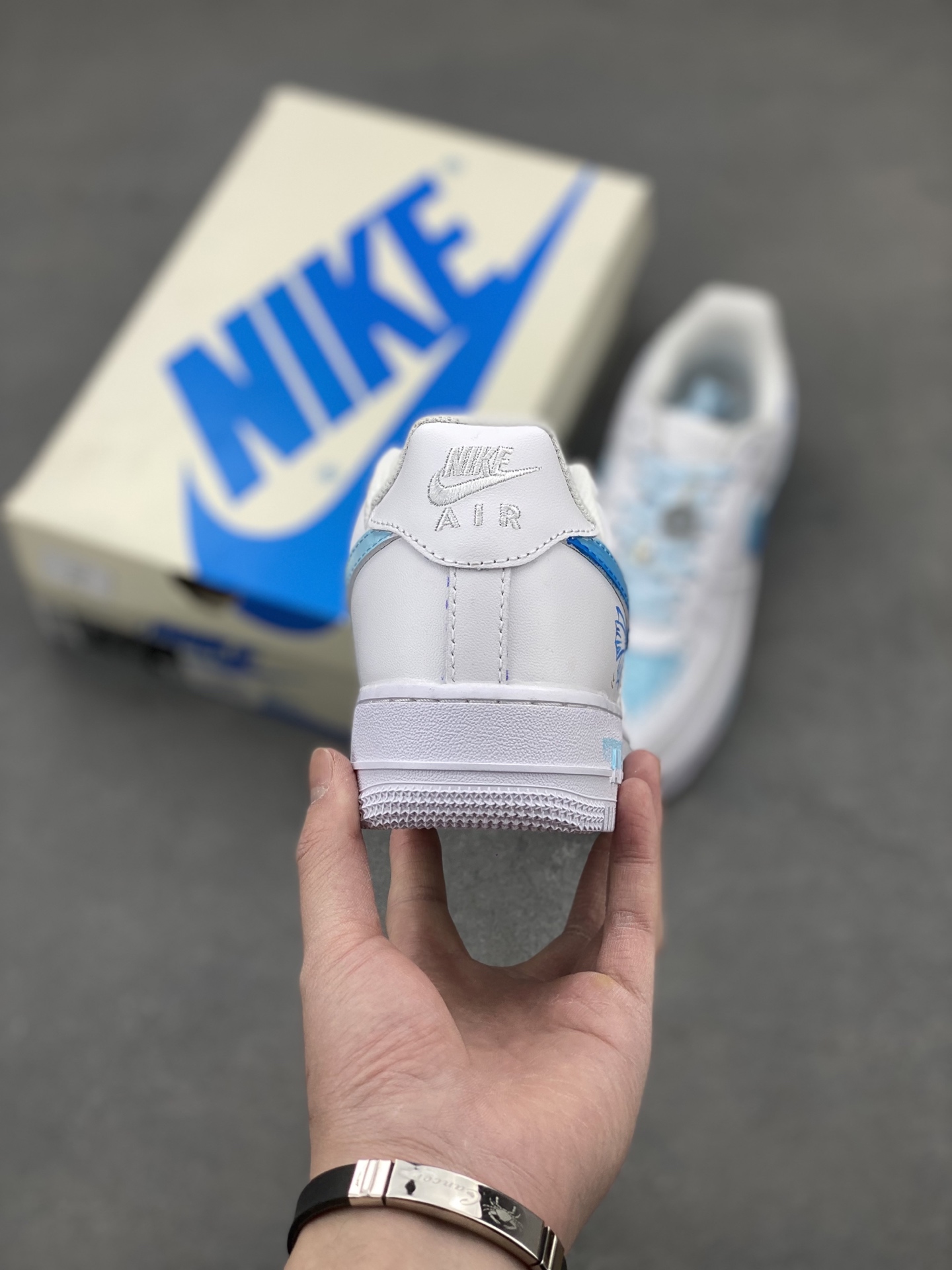 Nike Air Force 1 '07 Low White/Blue Custom Sneakers Limited Edition - Size 36-45 5 i1742400532515 1418 0 3