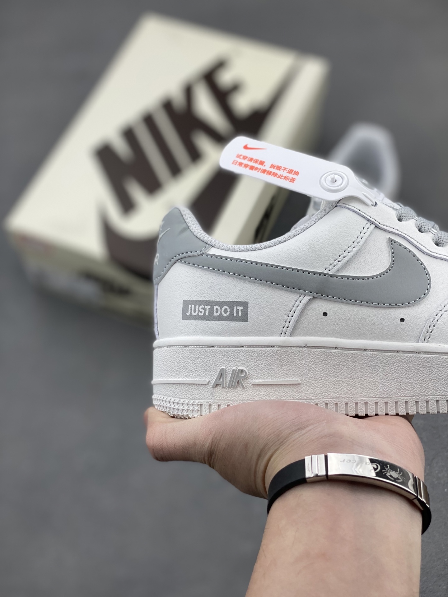 Nike Air Force 1 '07 Low White/Grey Casual Sneakers (Sizes 36-45) 6 i1742400705132 6157 0 4