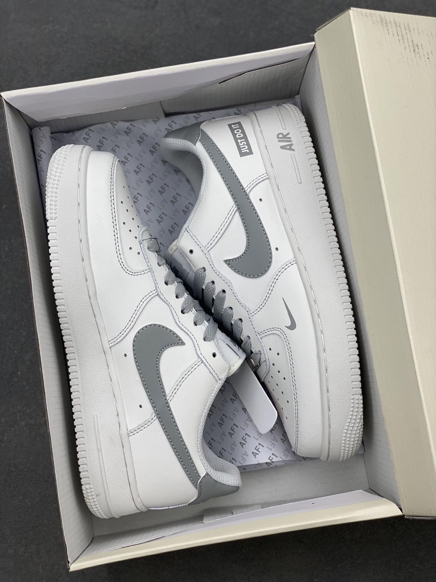 Nike Air Force 1 '07 Low White/Grey Casual Sneakers (Sizes 36-45) 10 i1742400705207 8578 0 8