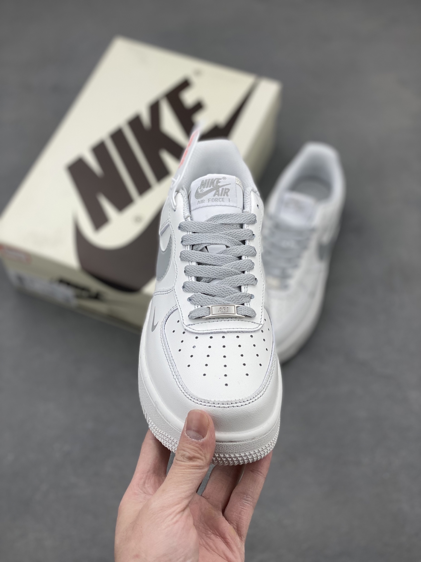 Nike Air Force 1 '07 Low White/Grey Casual Sneakers (Sizes 36-45) 3 i1742400706352 6235 0 1