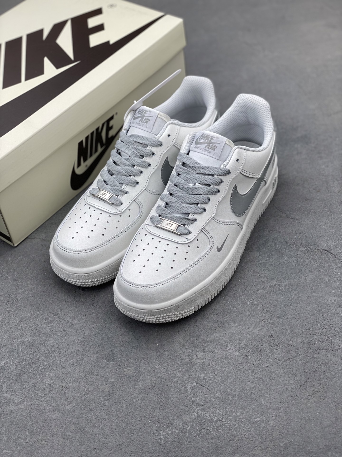 Nike Air Force 1 '07 Low White/Grey Casual Sneakers (Sizes 36-45) 9 i1742400706604 9145 0 7