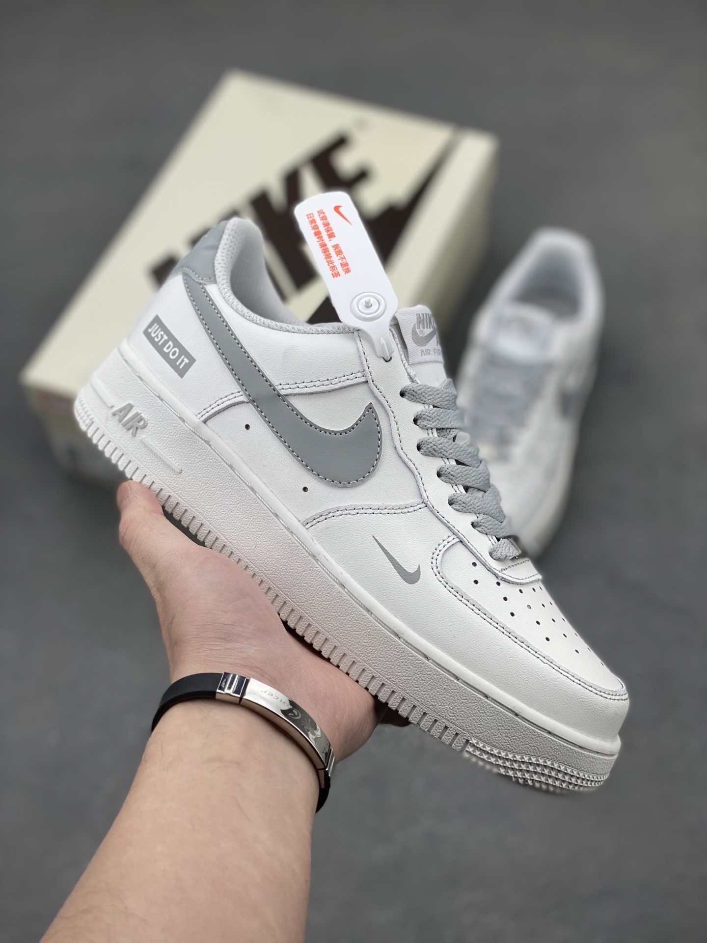 Nike Air Force 1 '07 Low White/Grey Casual Sneakers (Sizes 36-45) 2 i1742400714194 3398 0 0