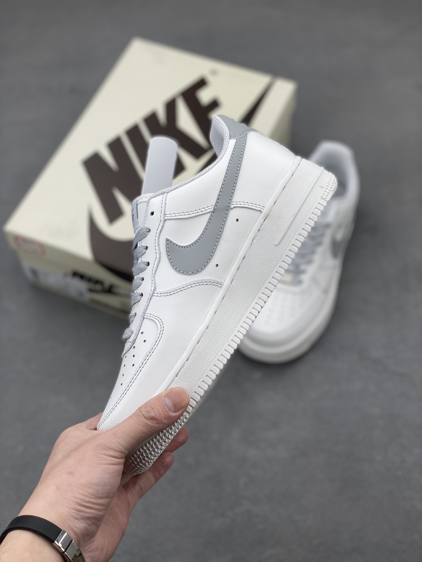 Nike Air Force 1 '07 Low White/Grey Casual Sneakers (Sizes 36-45) 4 i1742400715391 5032 0 2