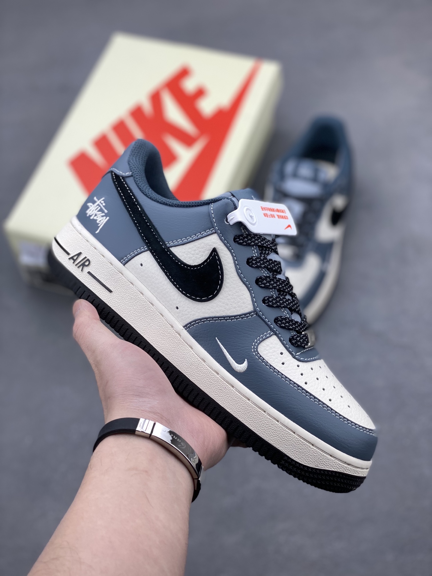 Nike Air Force 1 '07 Low Stussy Collab - Blue/Black, Limited Edition Shoe 2 i1742400886999 7224 0 0