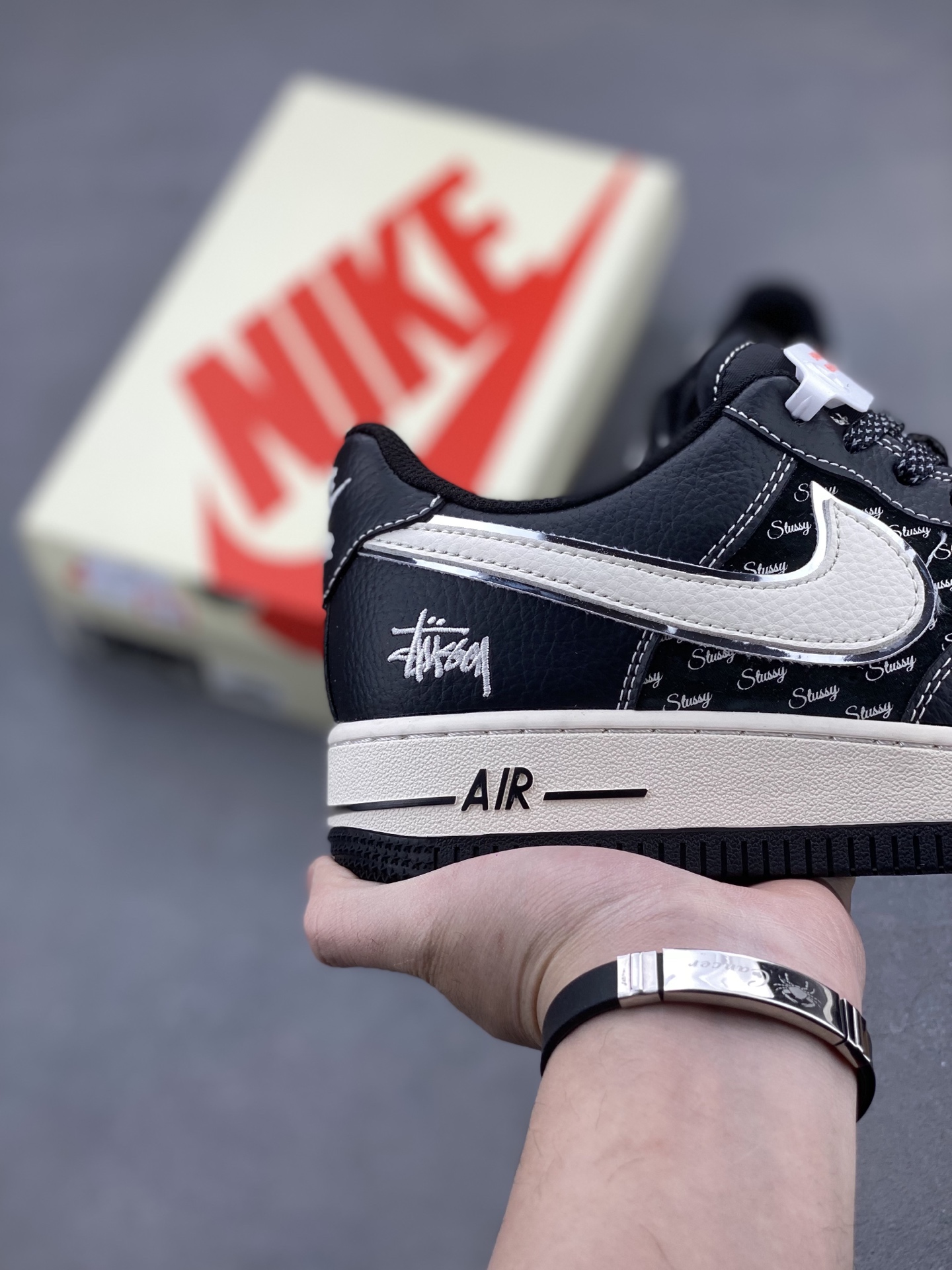 Nike Air Force 1 '07 Low Stussy Collab Black Sneakers - Limited Edition 6 i1742400968549 6356 0 4