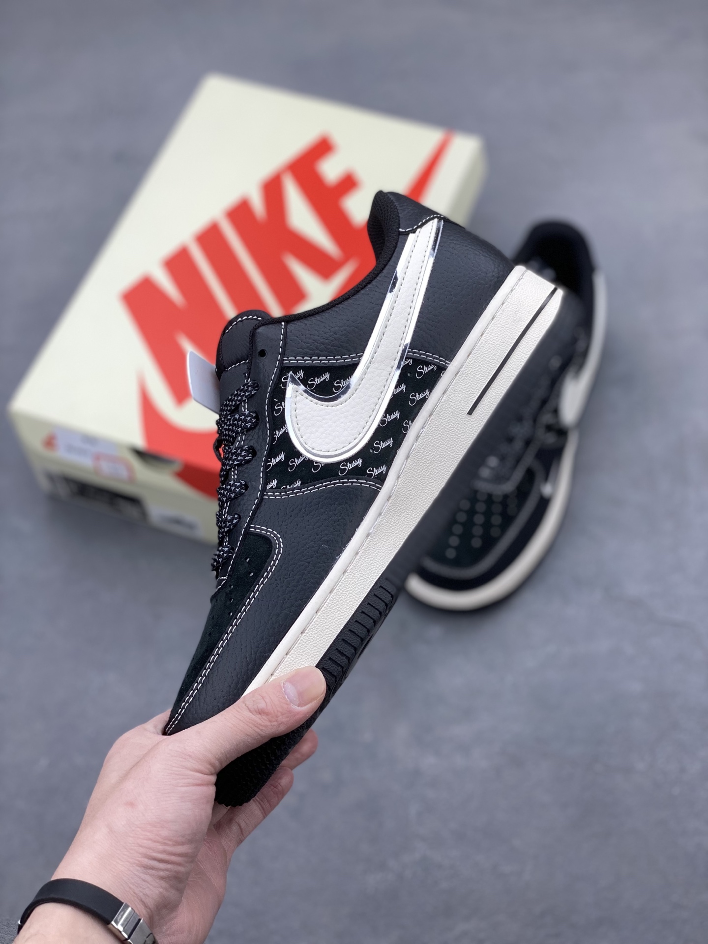 Nike Air Force 1 '07 Low Stussy Collab Black Sneakers - Limited Edition 4 i1742400979080 1525 0 2
