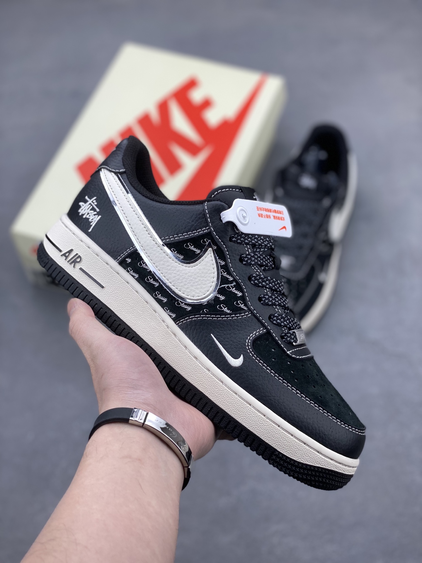 Nike Air Force 1 '07 Low Stussy Collab Black Sneakers - Limited Edition 2 i1742400983535 207 0 0