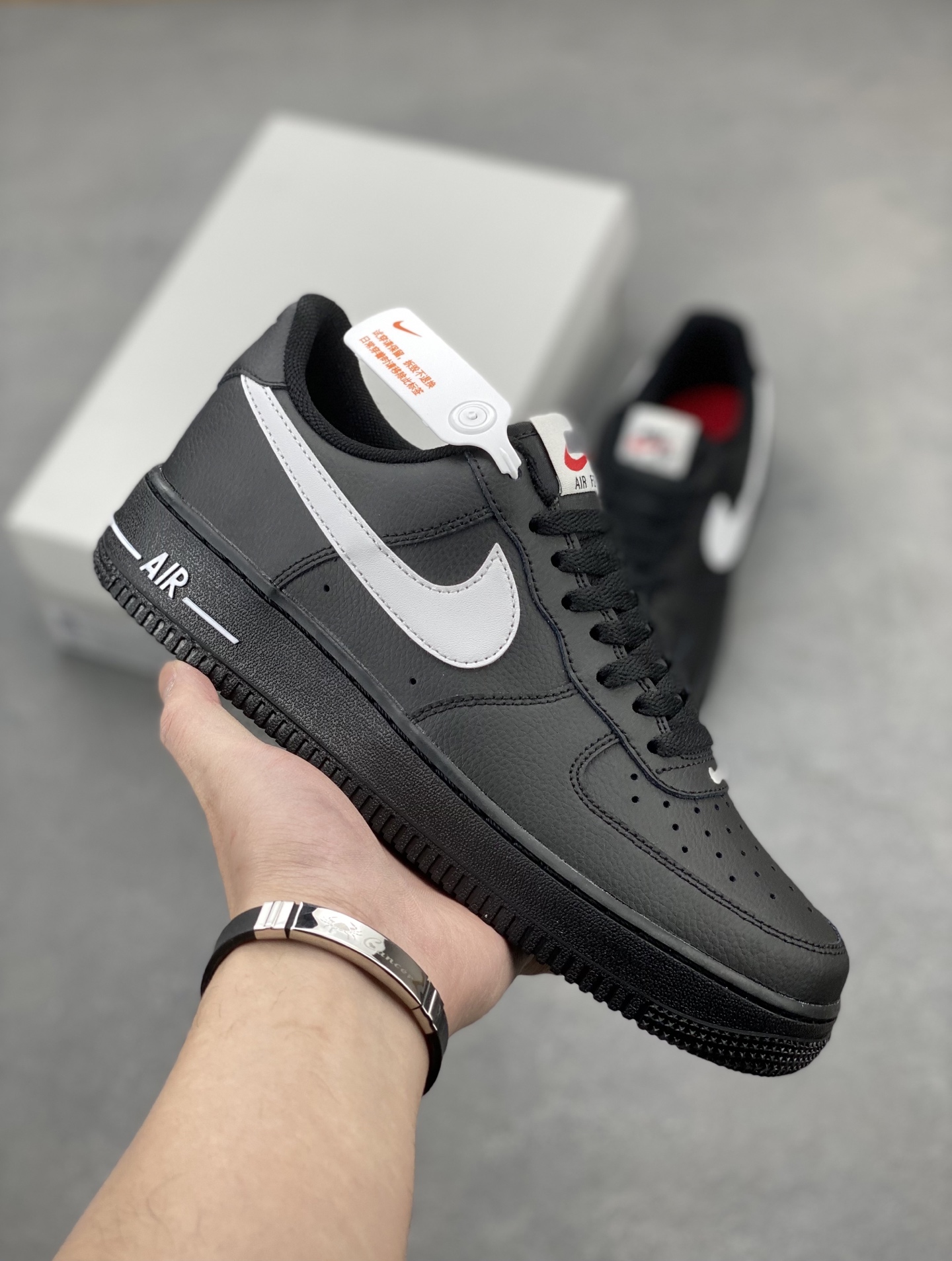 Nike Air Force 1 '07 Low Black/White Leather Sneakers (HV6359-001) 2 i1742487707390 2277 0 0