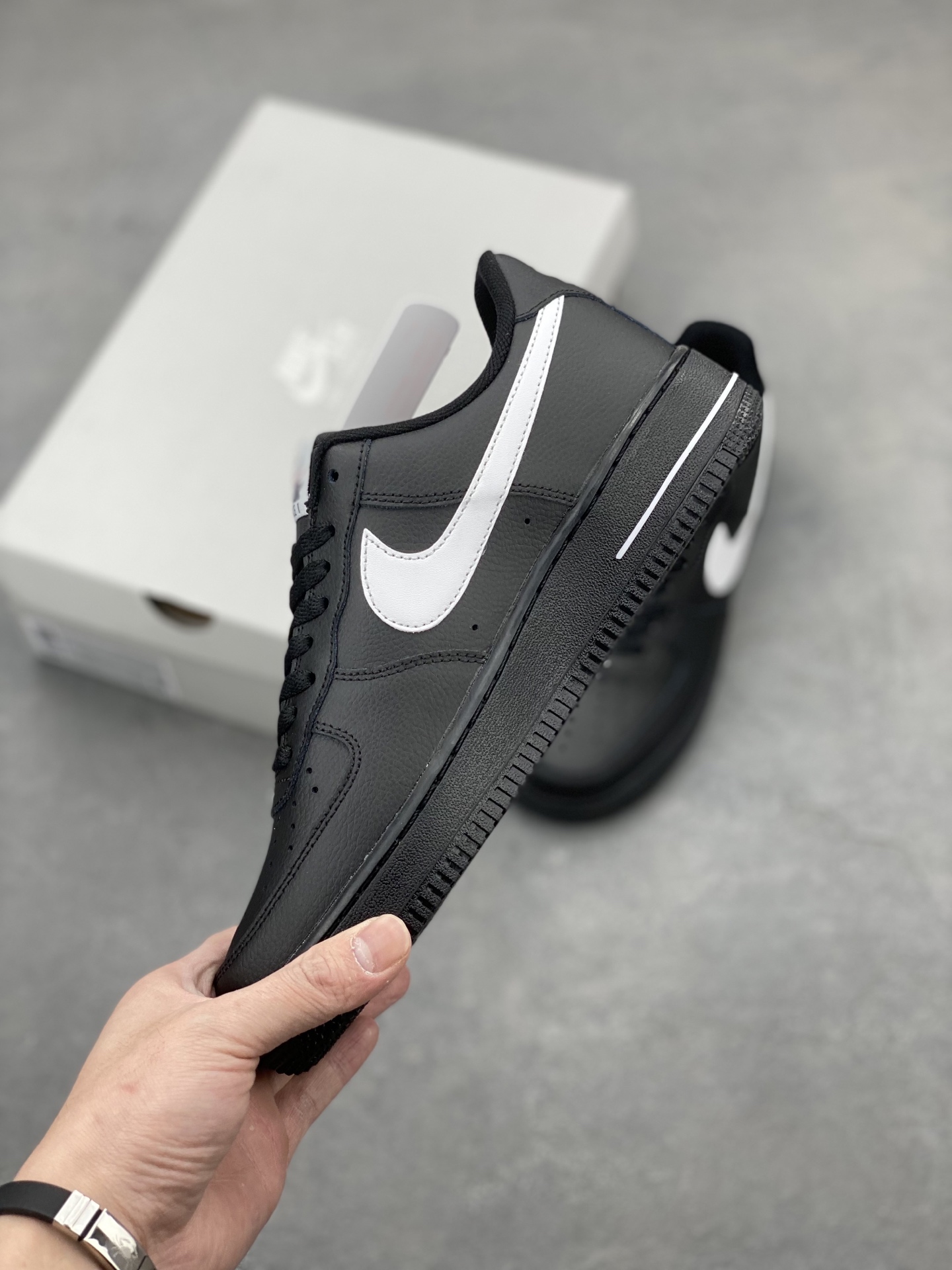 Nike Air Force 1 '07 Low Black/White Leather Sneakers (HV6359-001) 4 i1742487715272 4308 0 2