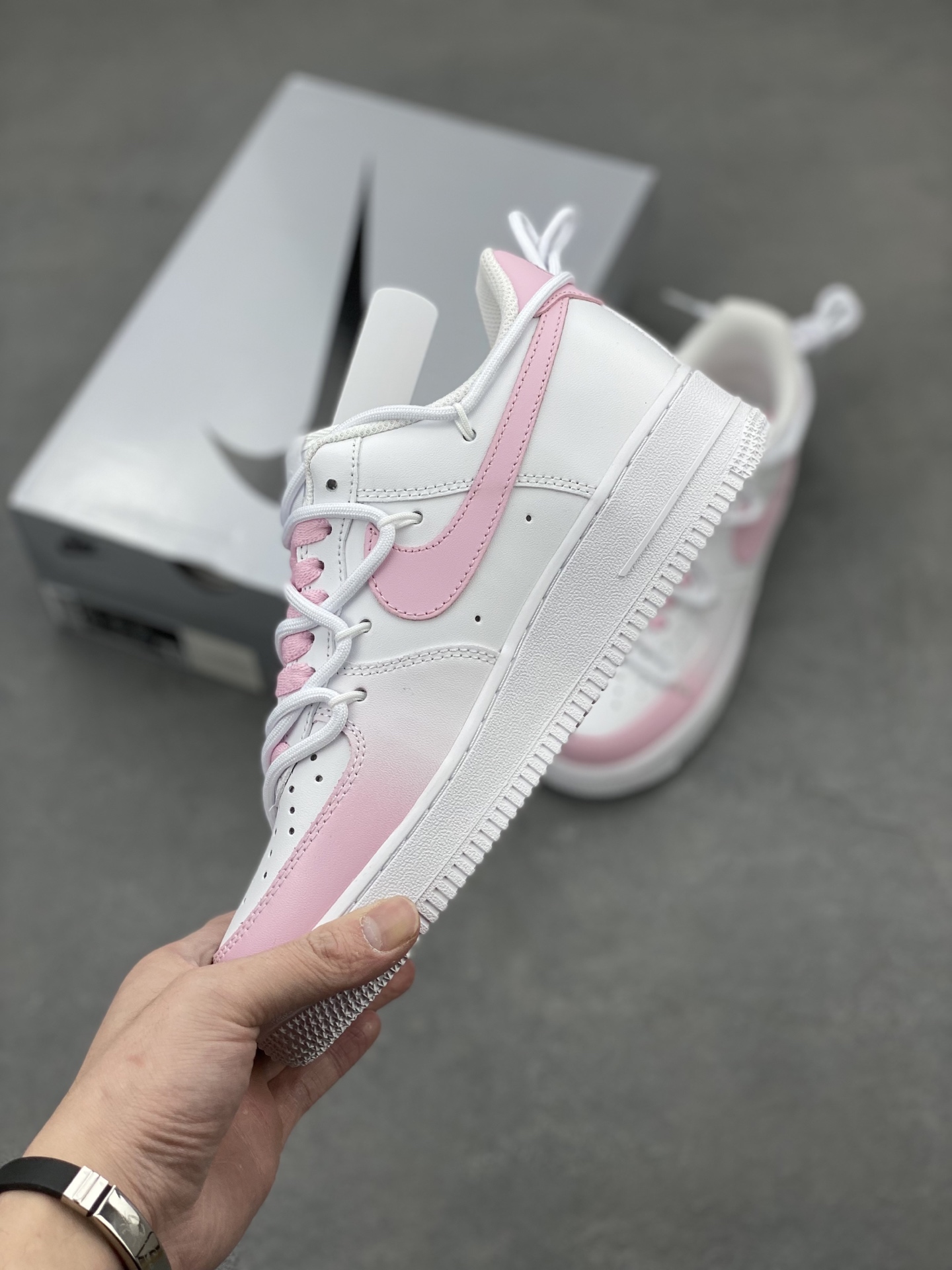 Nike Air Force 1 '07 Low White/Pink Casual Sneakers Women Size 4 i1742487811990 4626 0 2