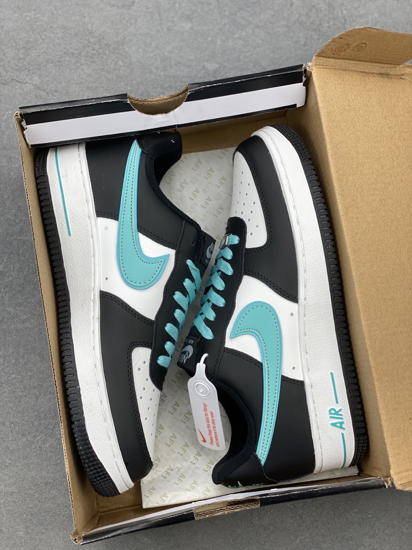 Nike Air Force 1 Low Black White Turquoise Casual Sneaker DV0788-100 10 i1742594462922 8671 0 8