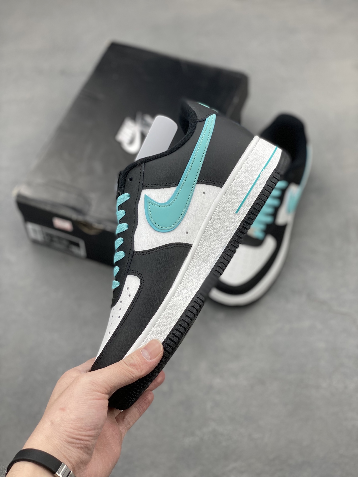 Nike Air Force 1 Low Black White Turquoise Casual Sneaker DV0788-100 4 i1742594468731 9571 0 2