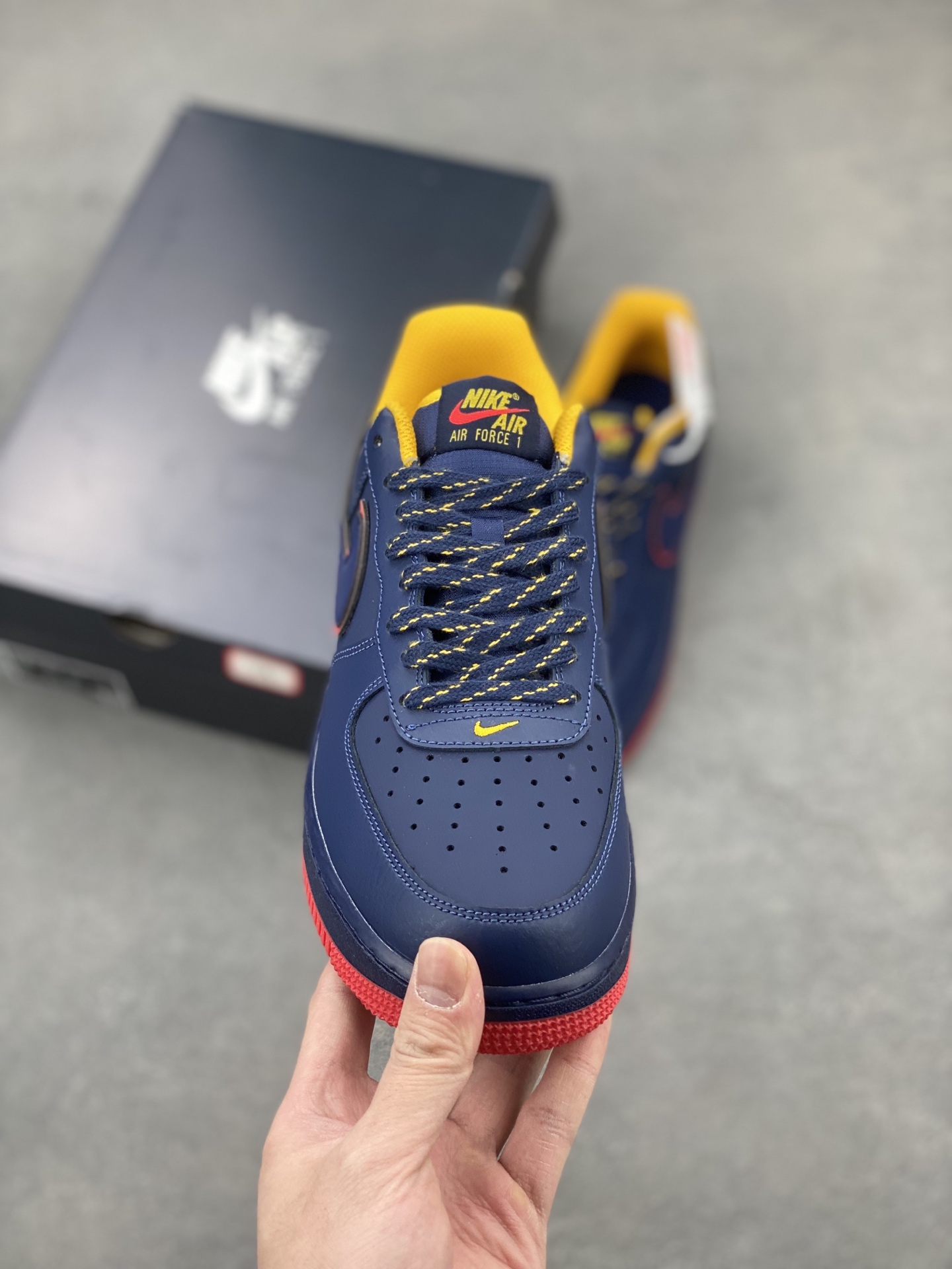 Nike Air Force 1 '07 Low Navy/Red/Yellow Limited Edition Sneakers 3 i1742659758927 7422 0 1