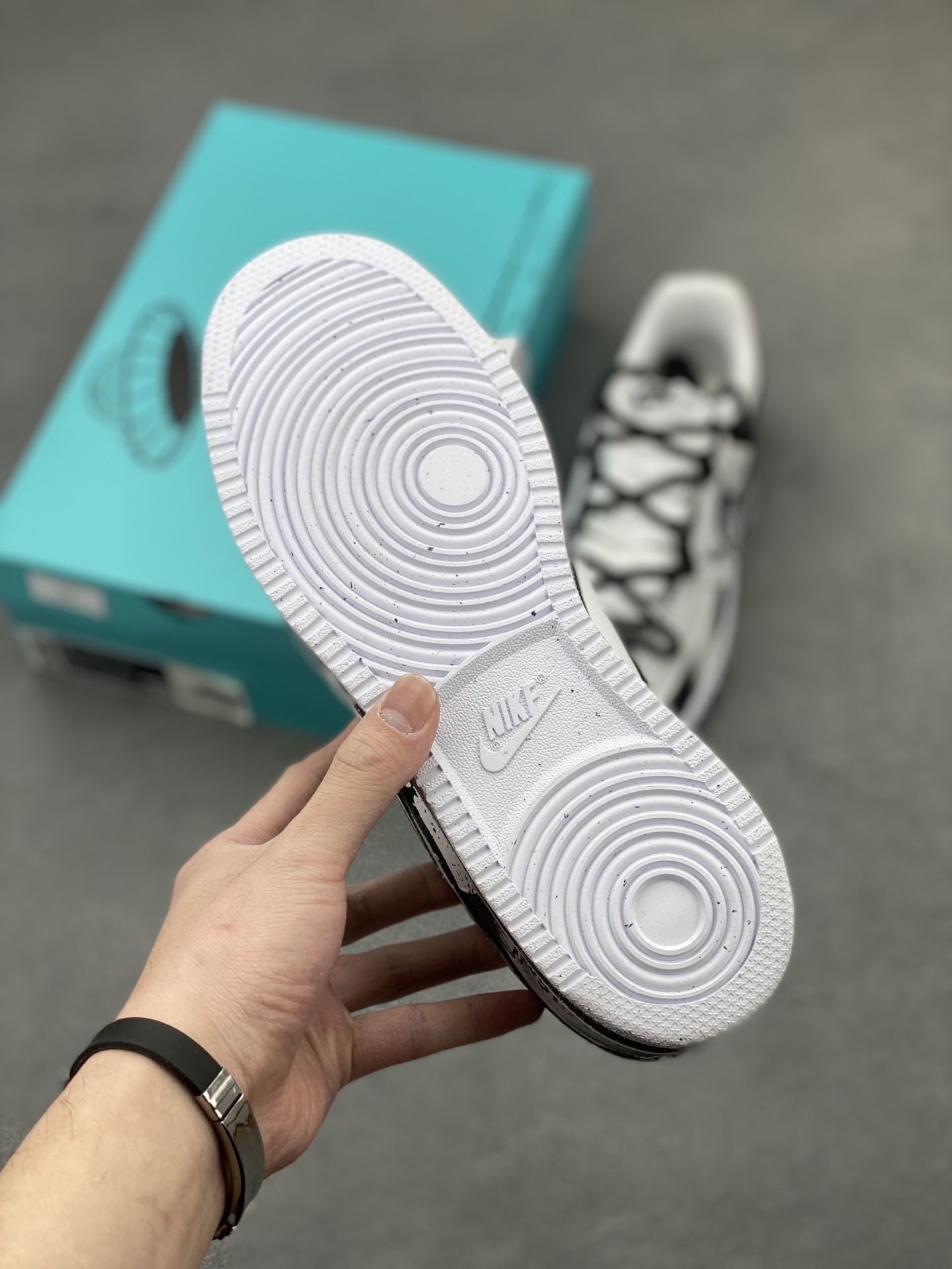 Nike Court Vision 1 'Mirror Shadow' Custom Graffiti Sneakers - Limited Edition 7 i1742660175687 8530 0 5