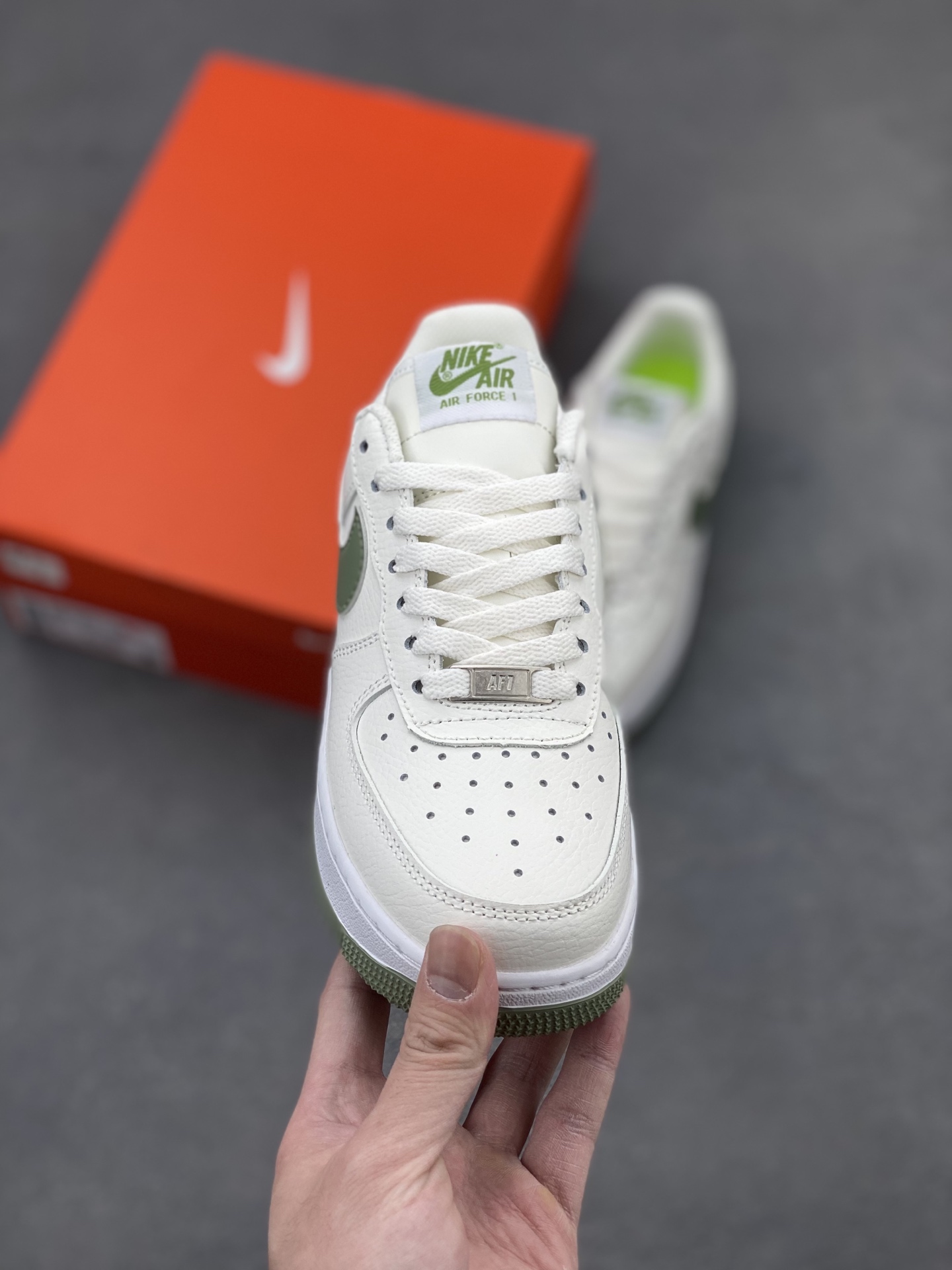 Nike Air Force 1 Low Casual Sneakers - White/Olive Green - DV3808-106 3 i1742747253358 8636 0 1