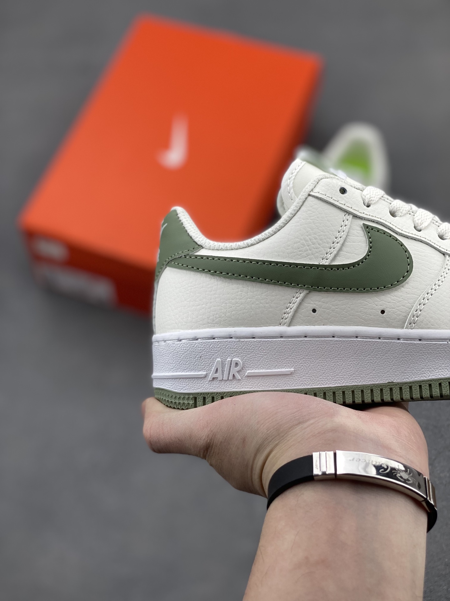 Nike Air Force 1 Low Casual Sneakers - White/Olive Green - DV3808-106 6 i1742747253368 9354 0 4