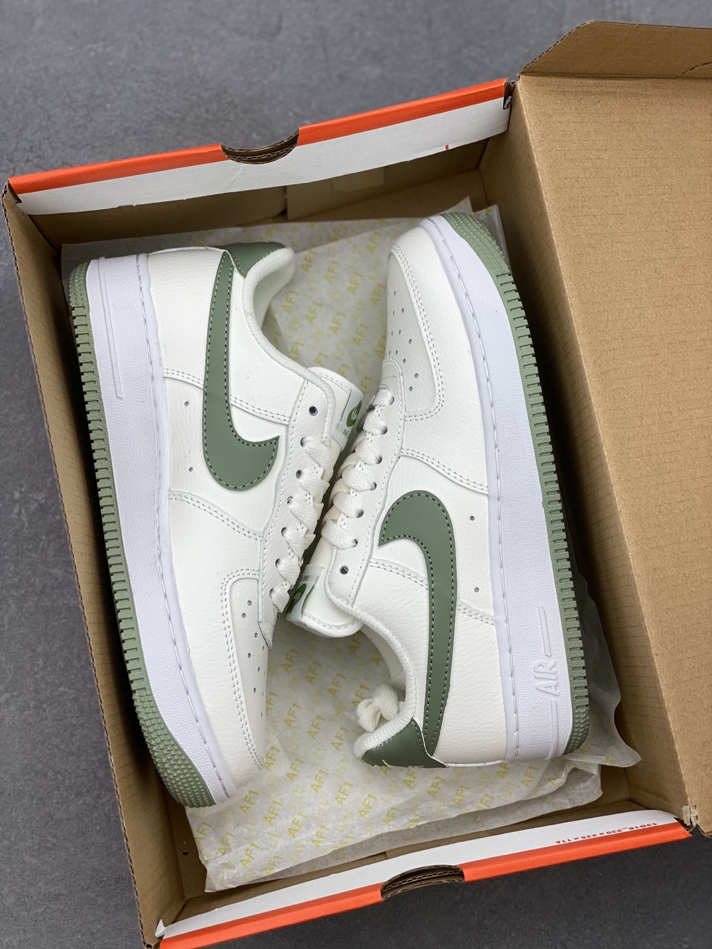 Nike Air Force 1 Low Casual Sneakers - White/Olive Green - DV3808-106 10 i1742747263779 8201 0 8