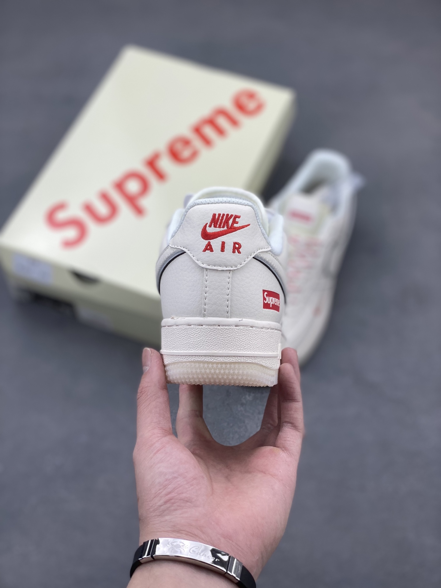 Nike Air Force 1 '07 Low Supreme Collab Sneakers - Cream/White 5 i1742834309030 3071 0 3