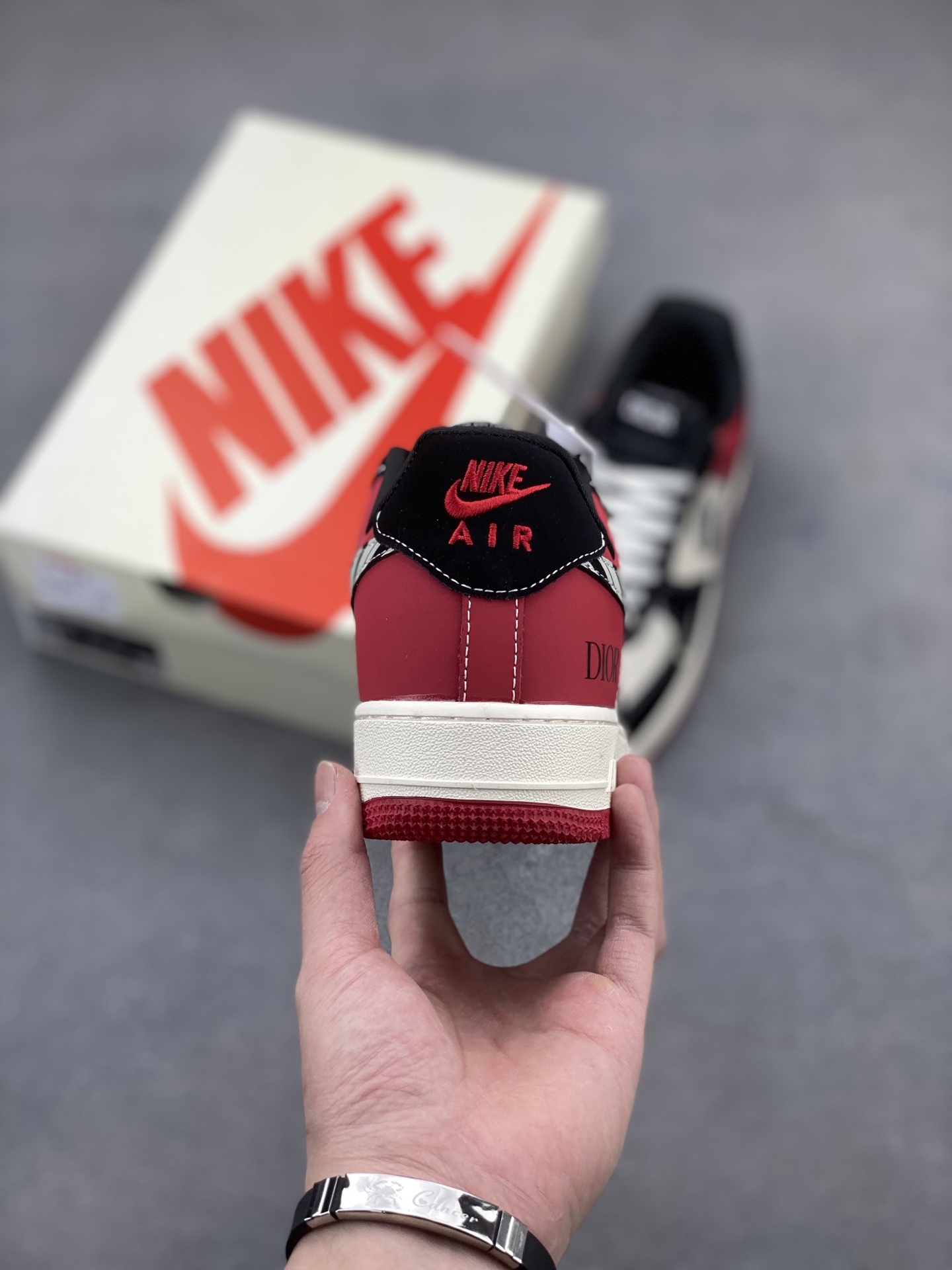 Nike Air Force 1 '07 Low Dior Collab Red Black Zebra Print Sneakers 5 i1742834458498 8046 0 3