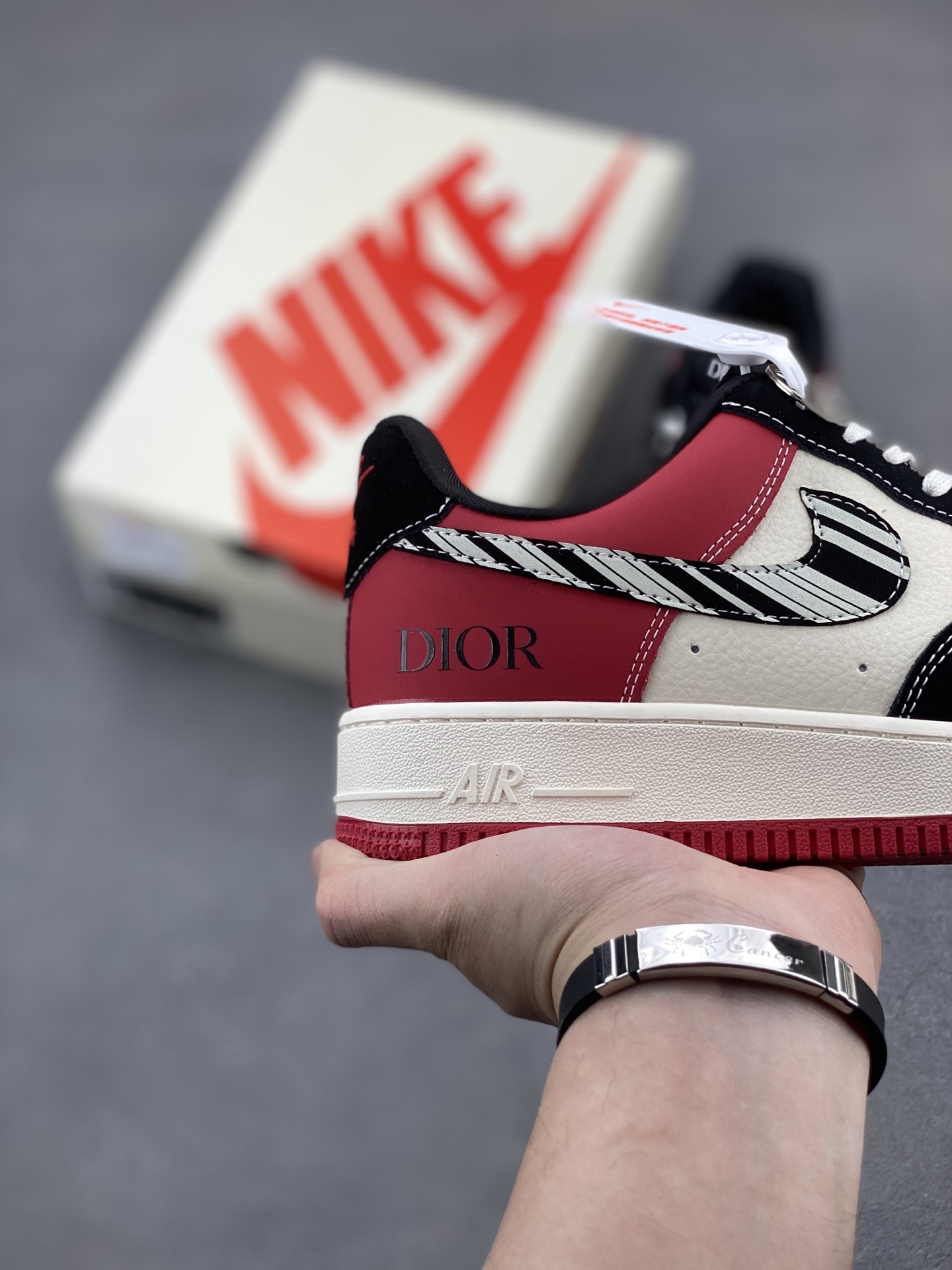 Nike Air Force 1 '07 Low Dior Collab Red Black Zebra Print Sneakers 6 i1742834464301 6948 0 4