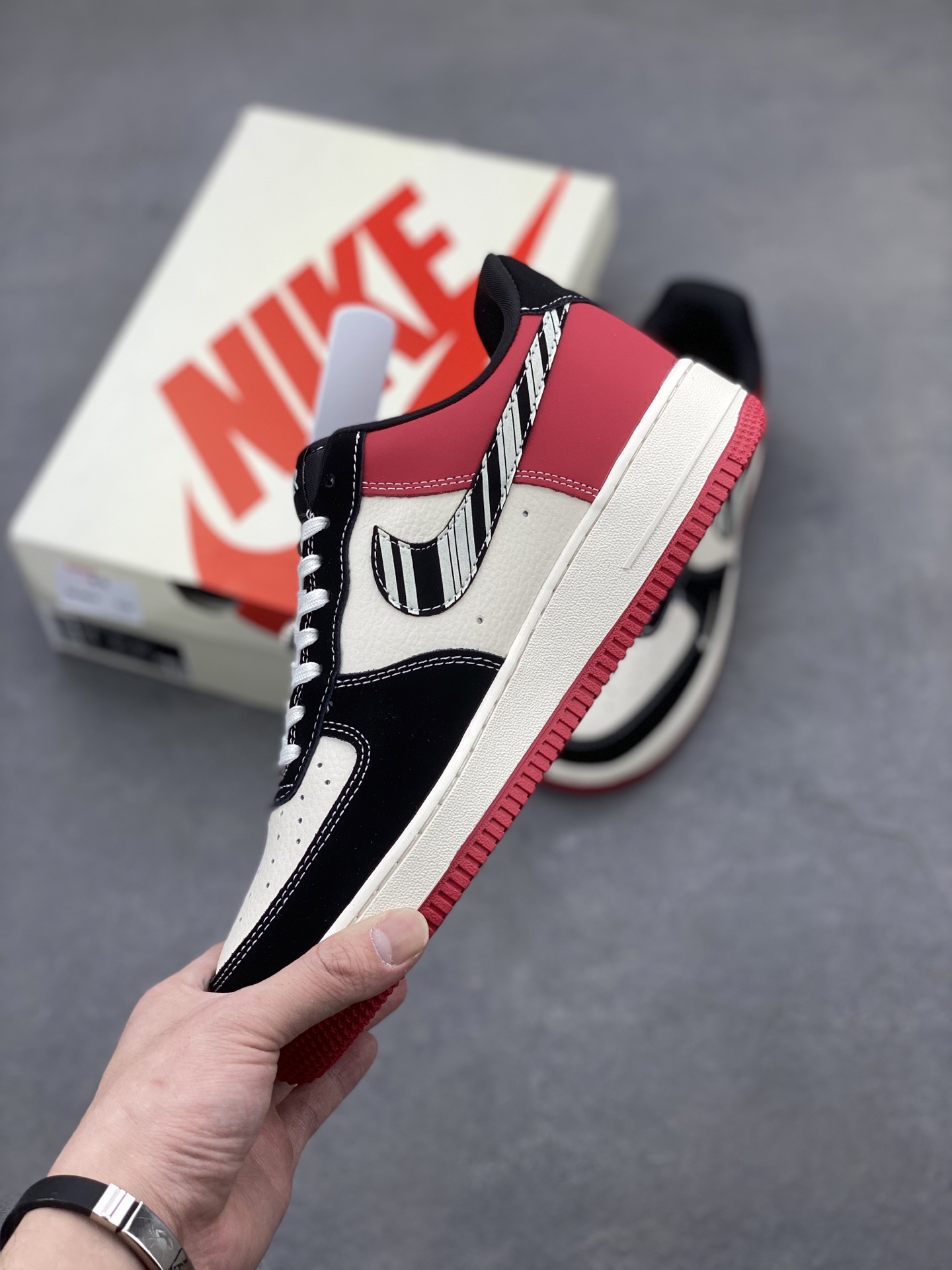 Nike Air Force 1 '07 Low Dior Collab Red Black Zebra Print Sneakers 4 i1742834465917 3498 0 2