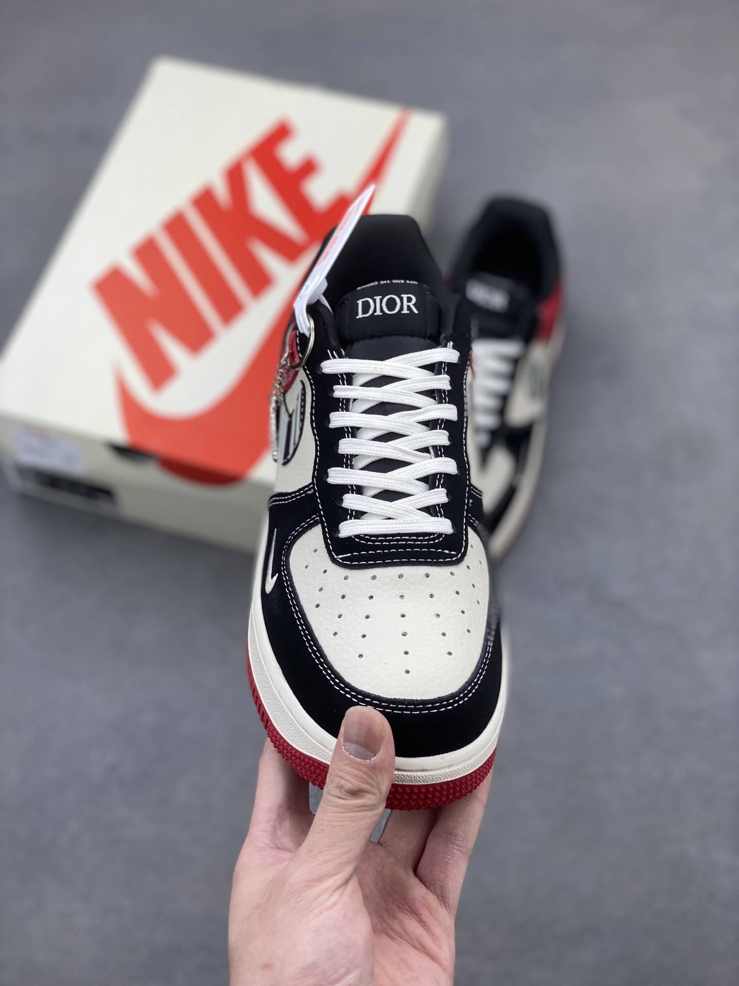 Nike Air Force 1 '07 Low Dior Collab Red Black Zebra Print Sneakers 3 i1742834466210 716 0 1