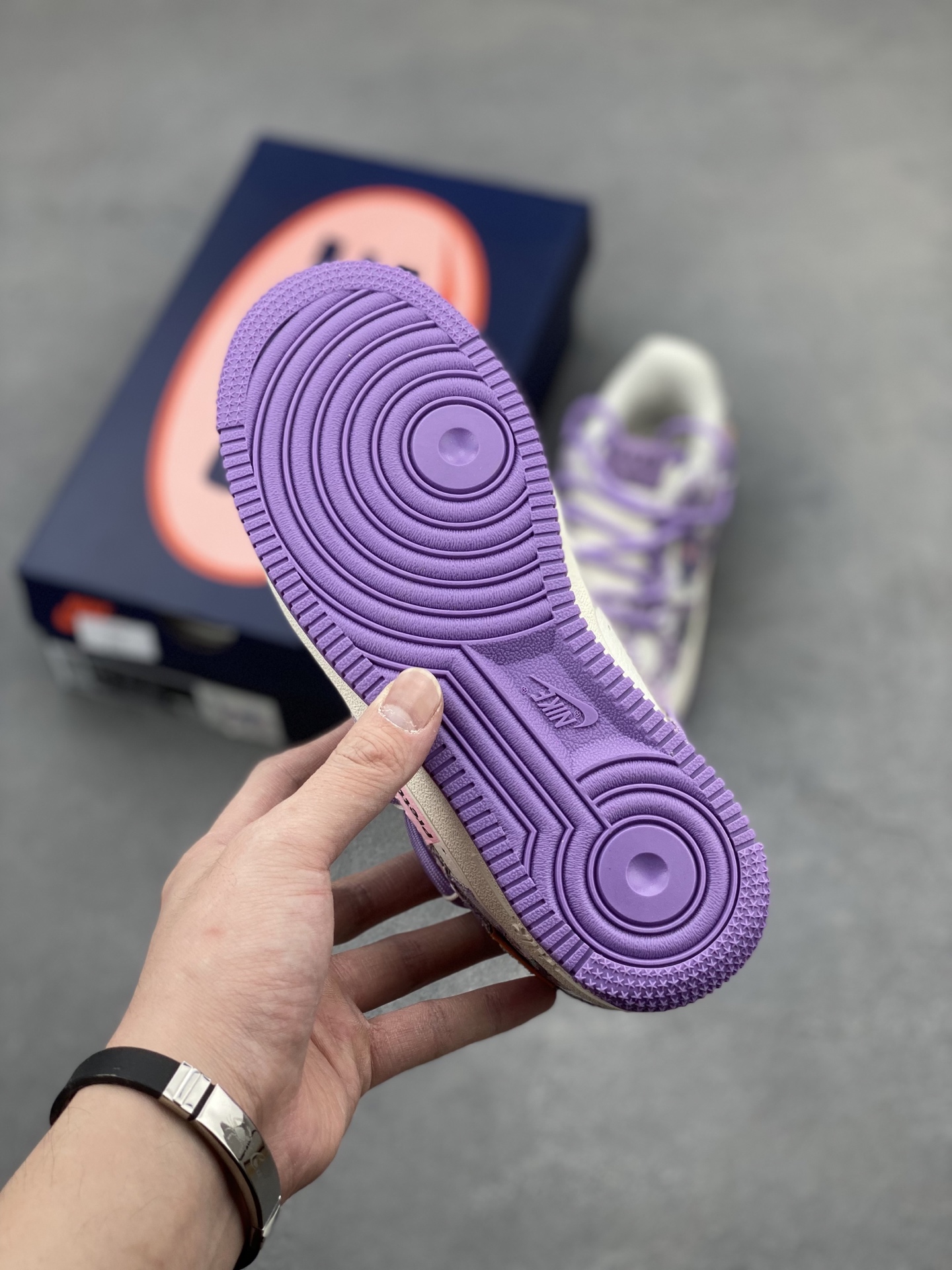Nike Air Force 1 Low Purple Star Sneakers with Gucci Accents 7 i1742834526310 8766 0 5