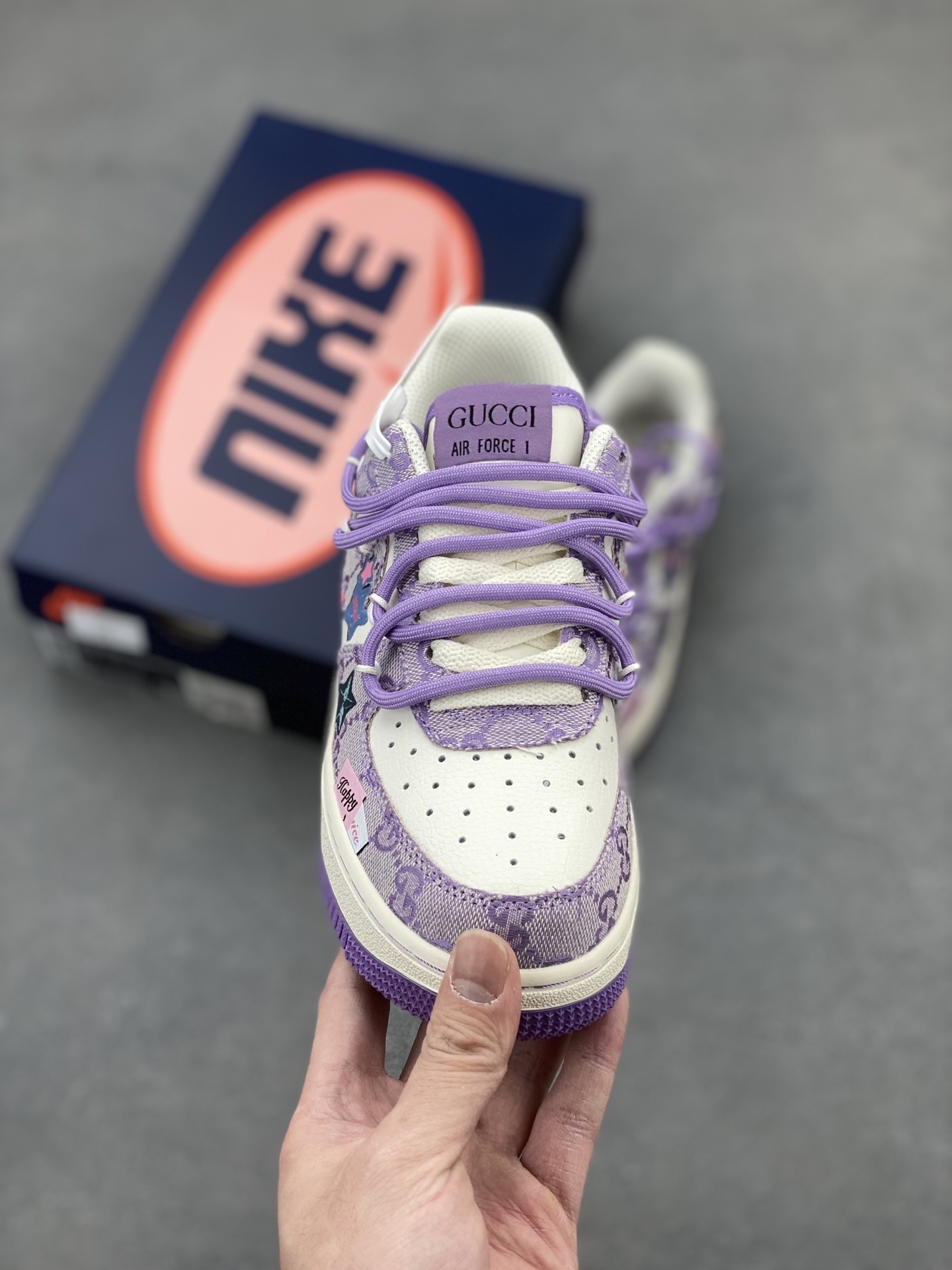 Nike Air Force 1 Low Purple Star Sneakers with Gucci Accents 3 i1742834549858 95 0 1