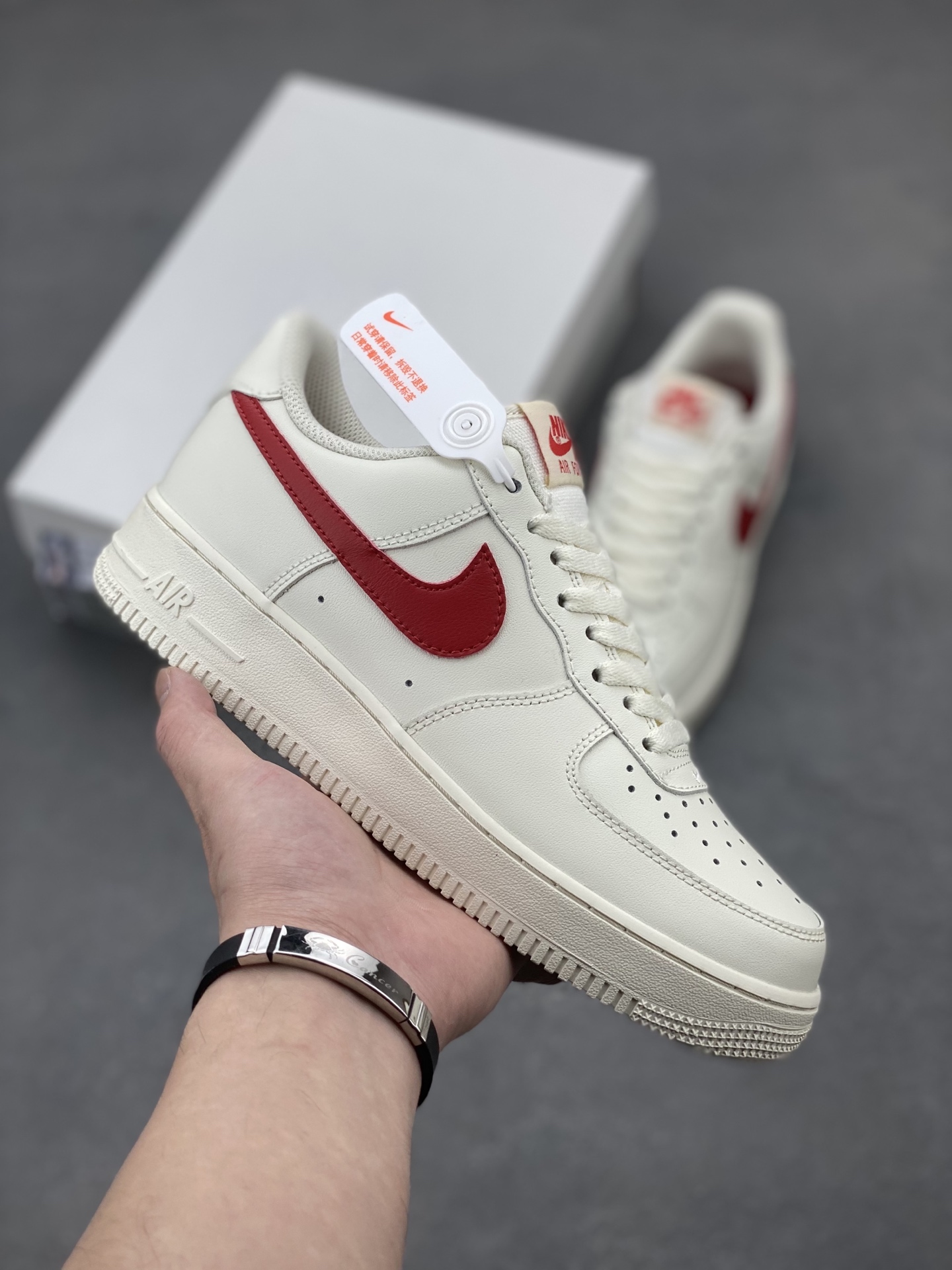 Nike Air Force 1 Low Casual Sneakers - Ivory/Red 2 i1742835153208 5692 0 0
