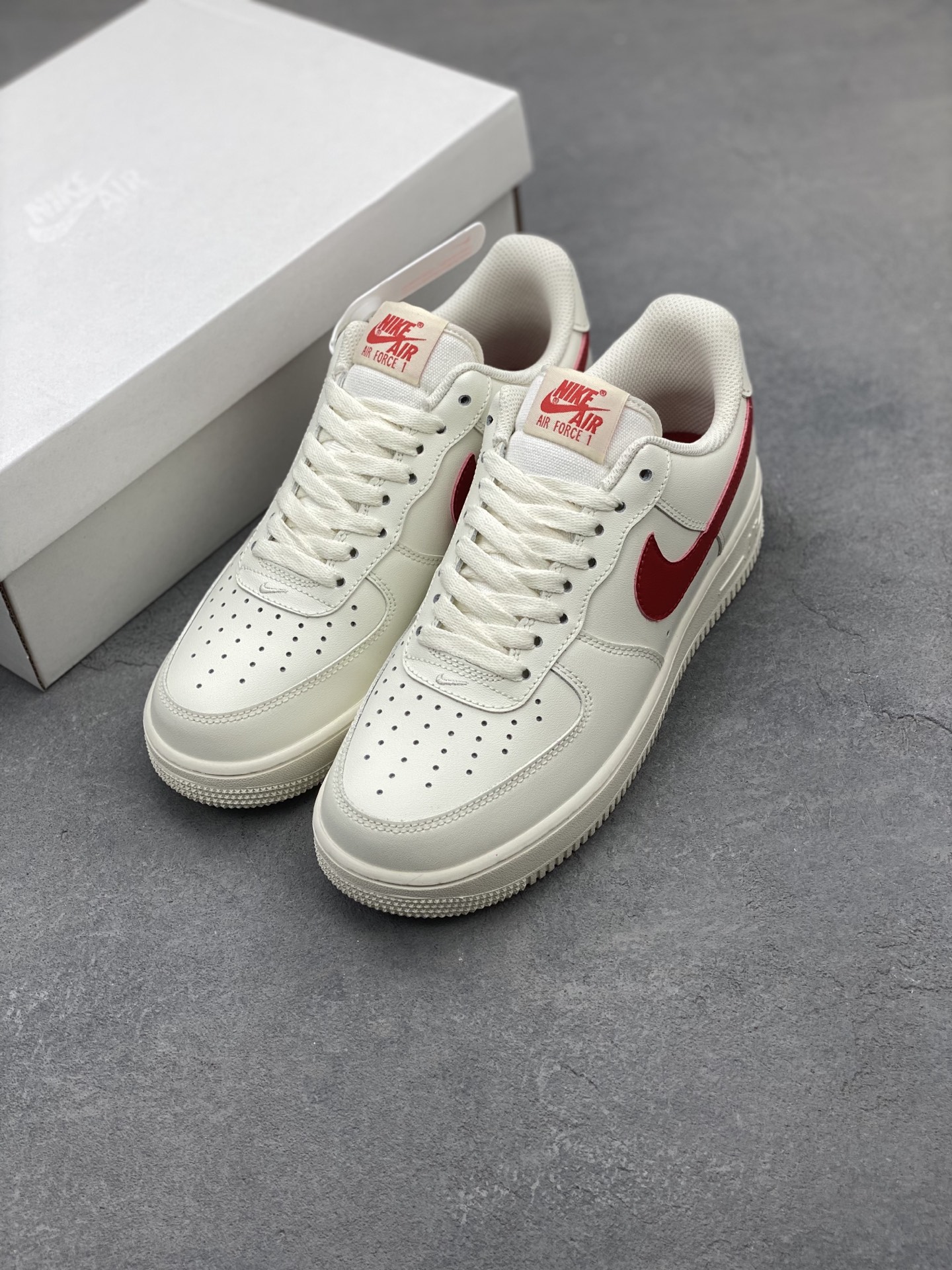 Nike Air Force 1 Low Casual Sneakers - Ivory/Red 9 i1742835154952 1927 0 7
