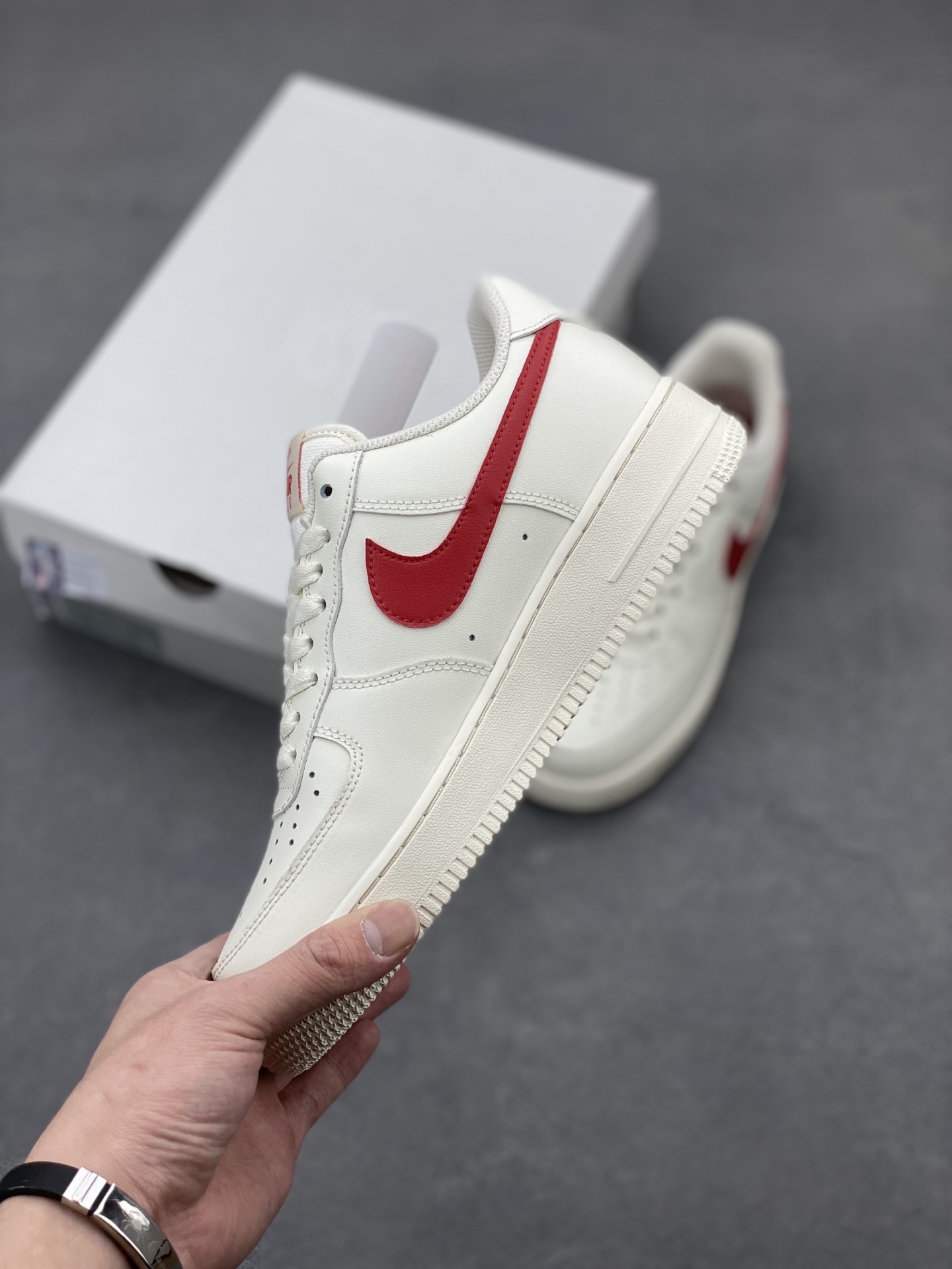 Nike Air Force 1 Low Casual Sneakers - Ivory/Red 4 i1742835155579 1001 0 2