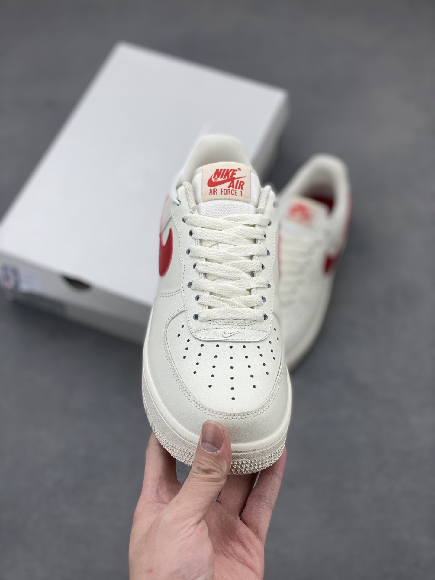 Nike Air Force 1 Low Casual Sneakers - Ivory/Red 3 i1742835164718 7468 0 1