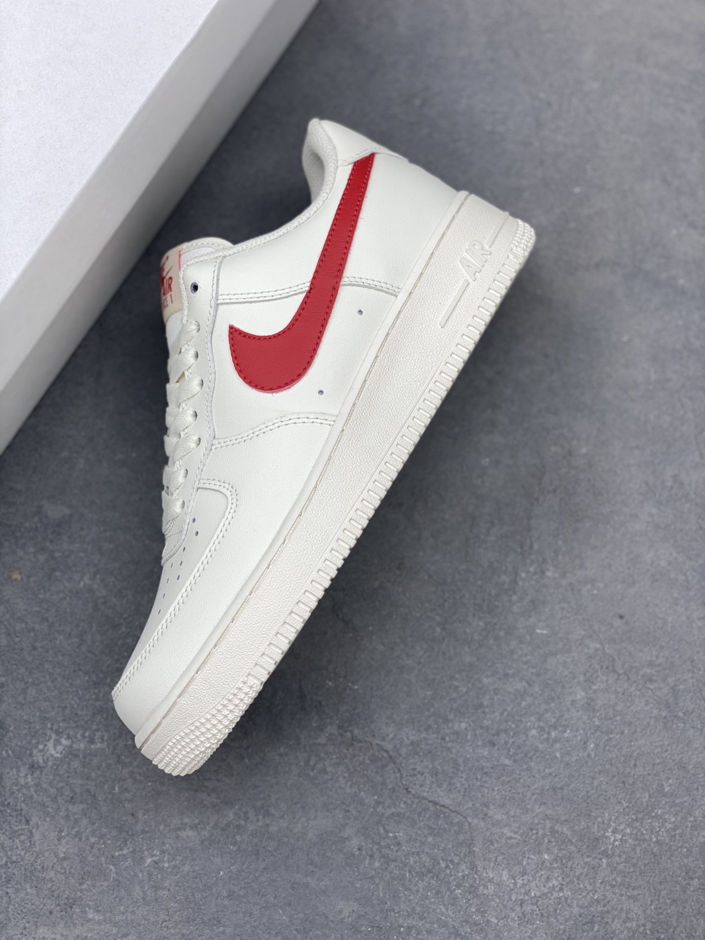 Nike Air Force 1 Low Casual Sneakers - Ivory/Red 8 i1742835165121 8909 0 6
