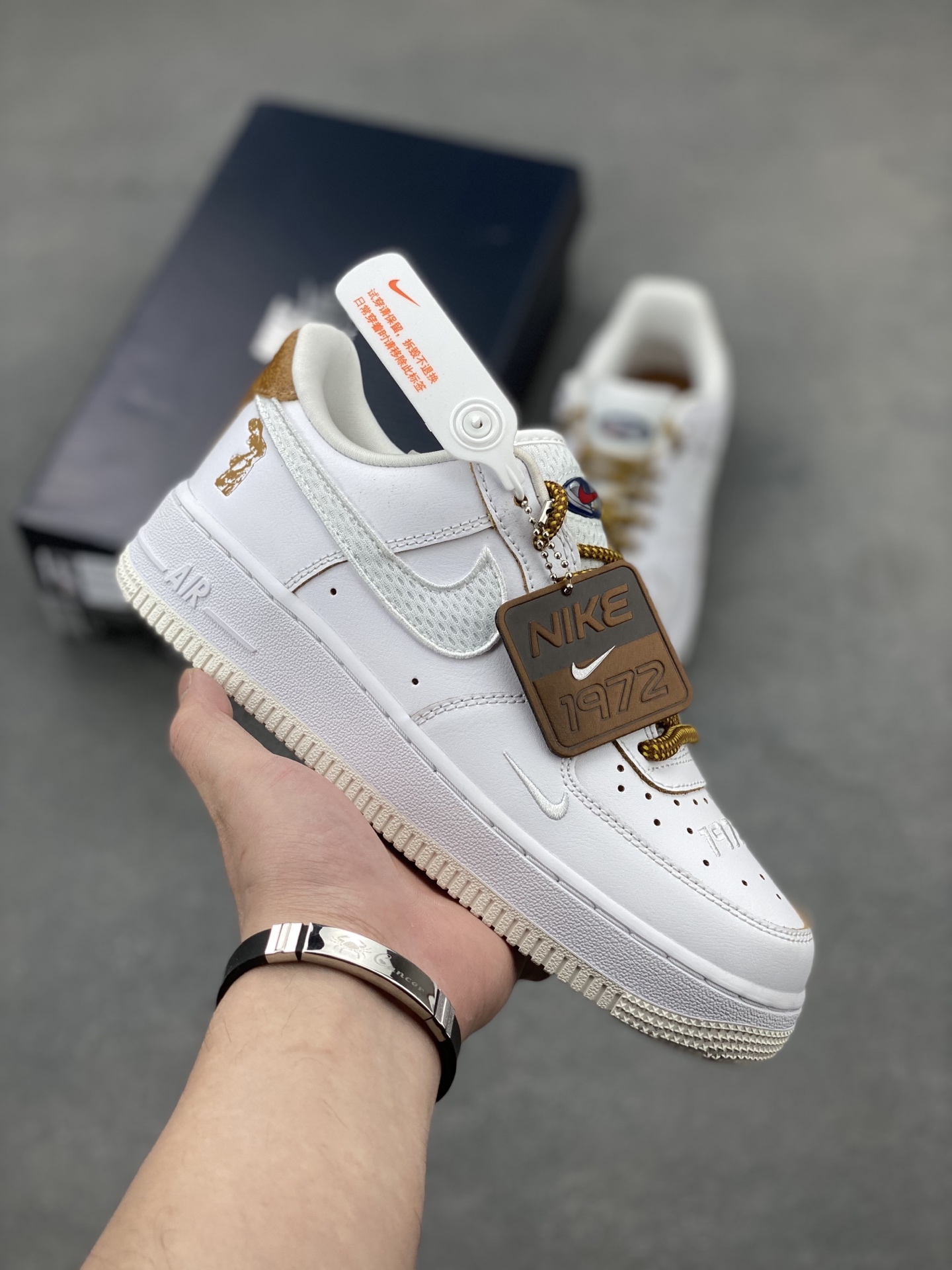 Nike Air Force 1 Low White/Gold Casual Shoes HF5716-111 2 i1742835336078 2534 0 0
