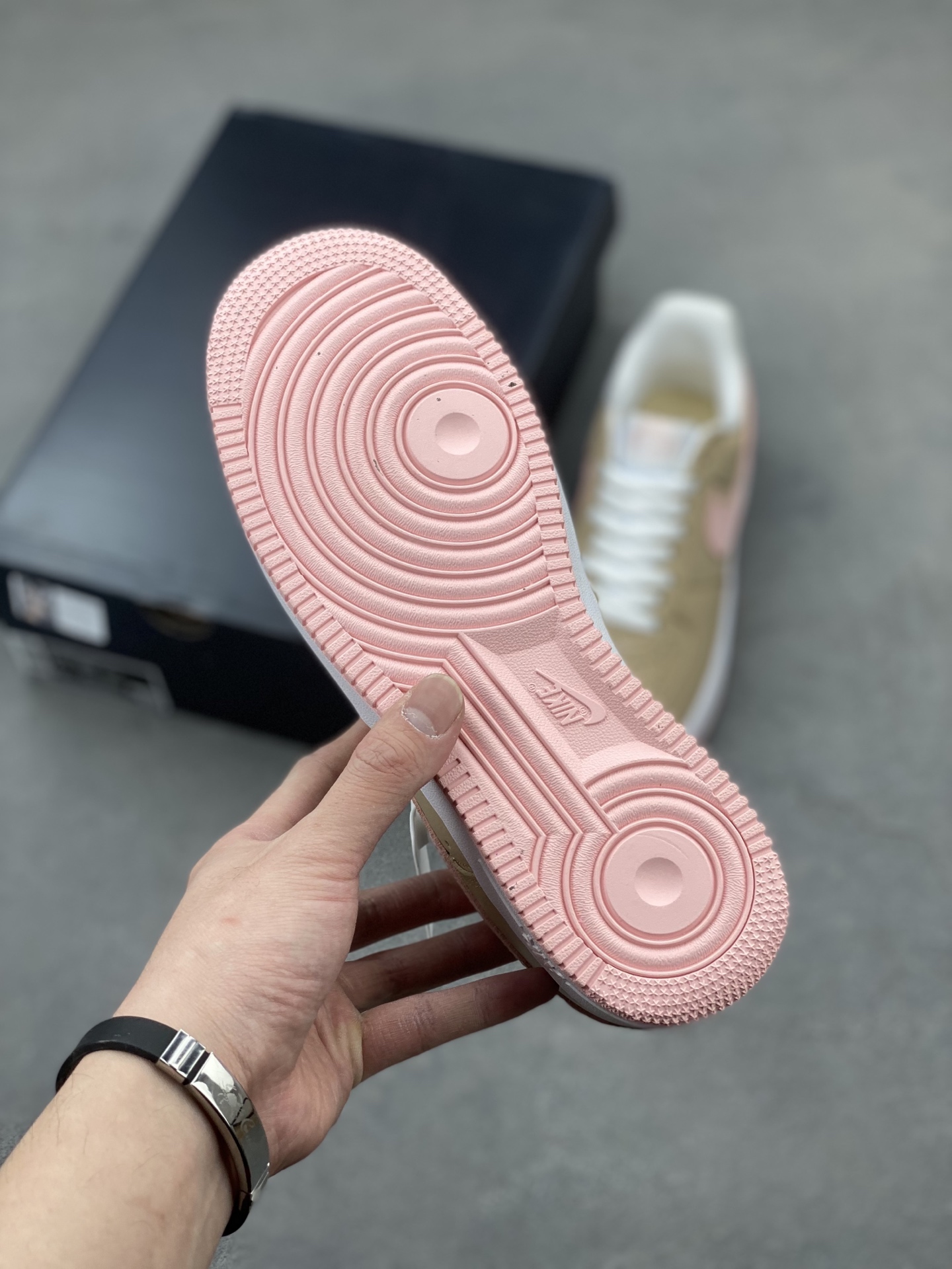 Nike Air Force 1 Low Casual Sneakers - Khaki/Pink - Style 845053-201 7 i1742835423384 806 0 5