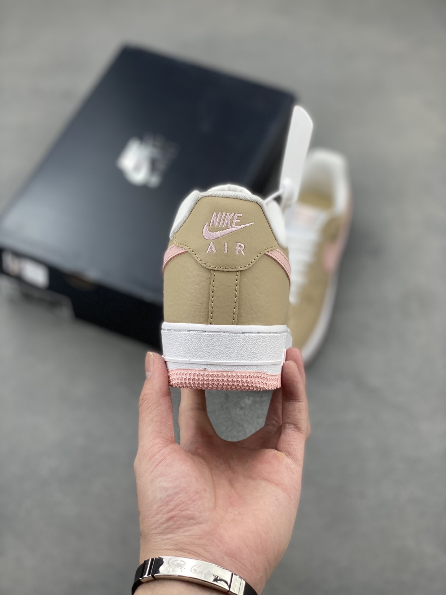 Nike Air Force 1 Low Casual Sneakers - Khaki/Pink - Style 845053-201 5 i1742835429916 4706 0 3