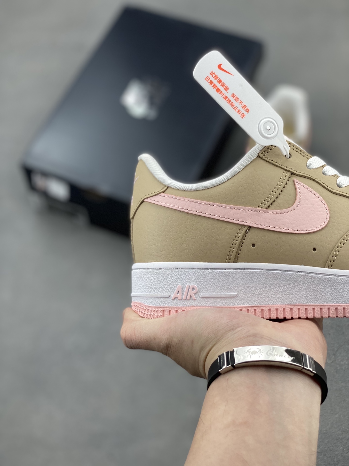 Nike Air Force 1 Low Casual Sneakers - Khaki/Pink - Style 845053-201 6 i1742835430541 3676 0 4