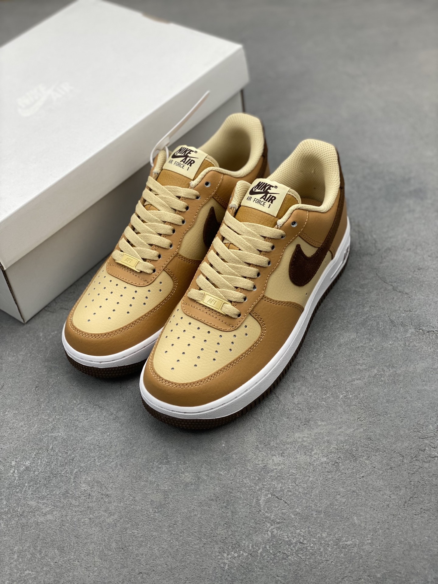 Nike Air Force 1 Low Casual Sneakers - Brown/White - Comfortable & Stylish 9 i1742835556710 2970 0 7