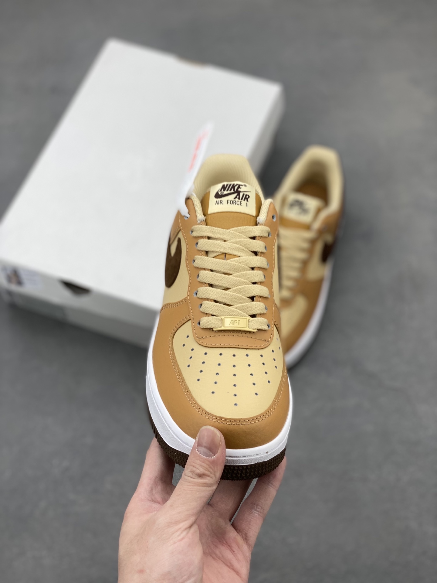 Nike Air Force 1 Low Casual Sneakers - Brown/White - Comfortable & Stylish 3 i1742835558176 8942 0 1