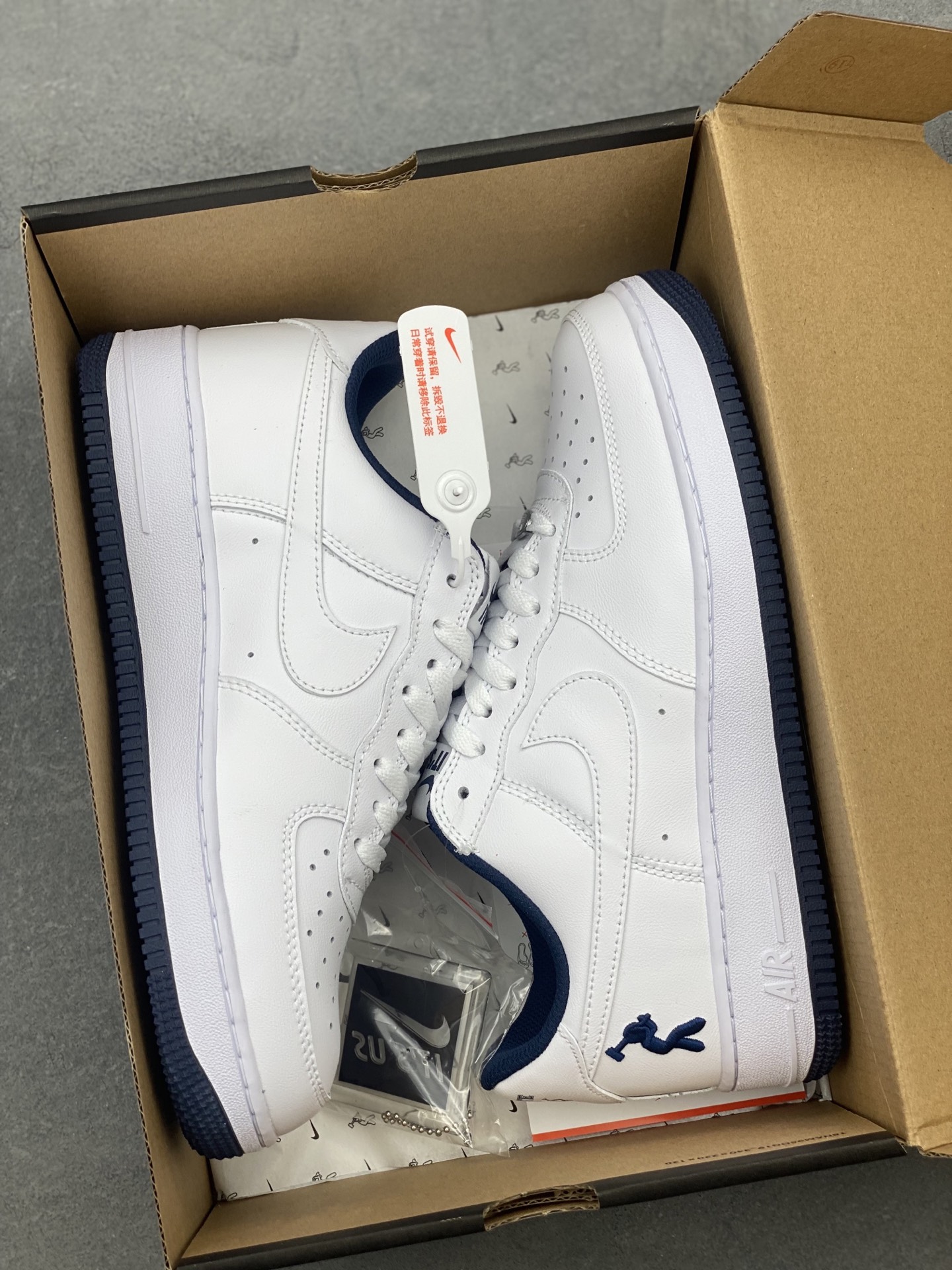 Nike Air Force 1 '07 Low White/Navy Casual Shoes IB5720-100 10 i1742918770248 7775 0 8