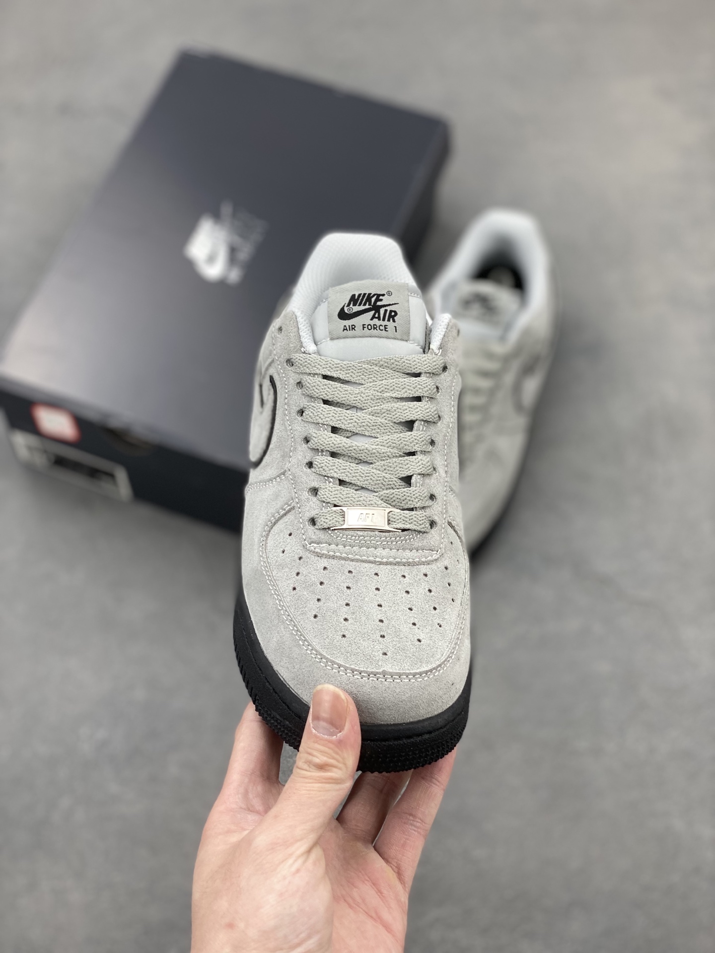 Nike Air Force 1 '07 Low Grey Suede Black Sole HQ1966-001 Sneakers 3 i1743179707788 7116 0 1