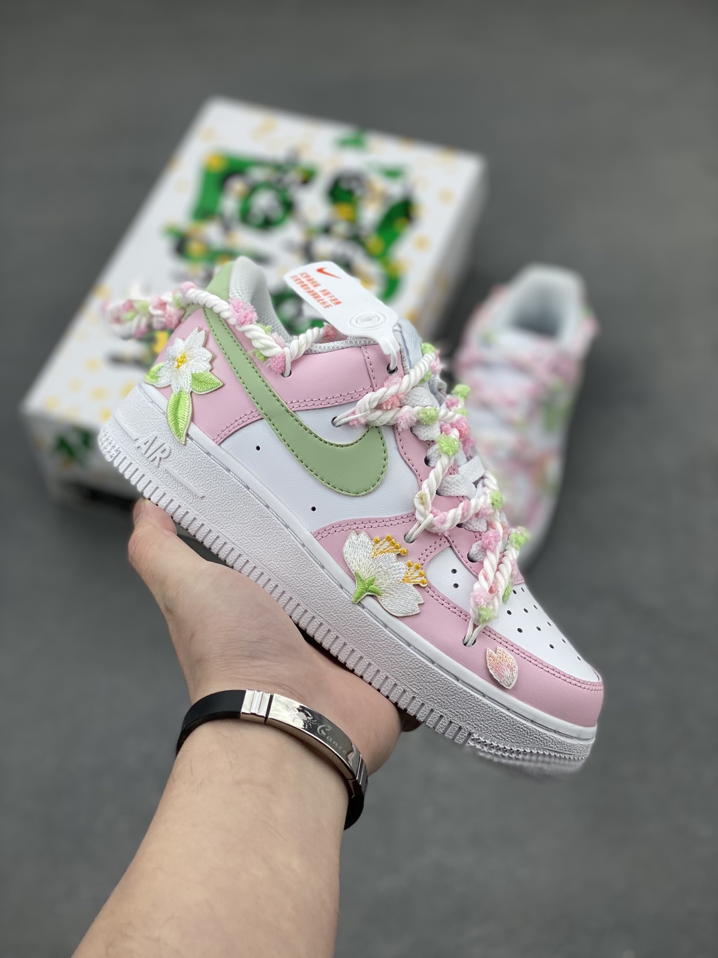 Nike Air Force 1 '07 Low White Pink Green Blossom Women's Sneakers 2 i1743279286040 5112 0 0